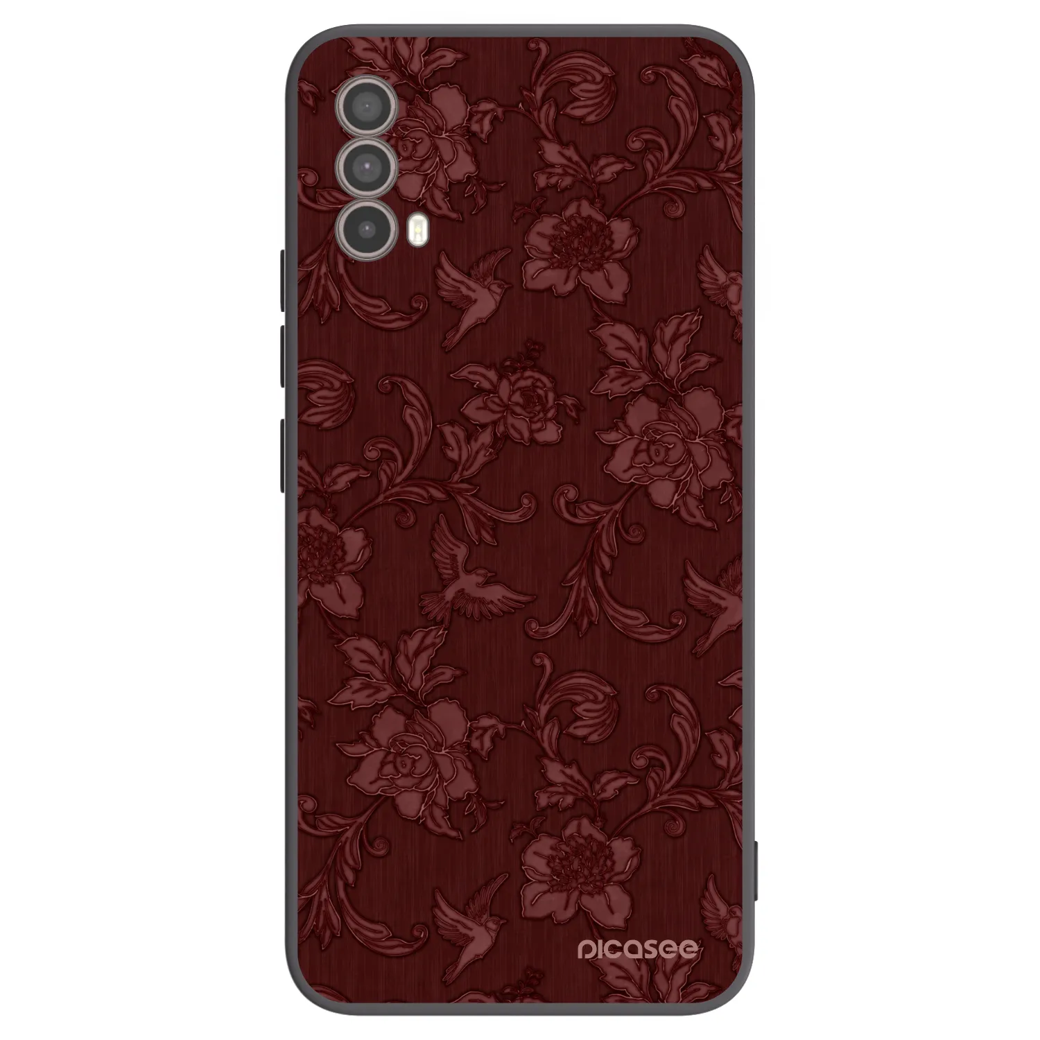 Picasee silikonový černý obal pro Motorola Moto E40 - Red Elegance
