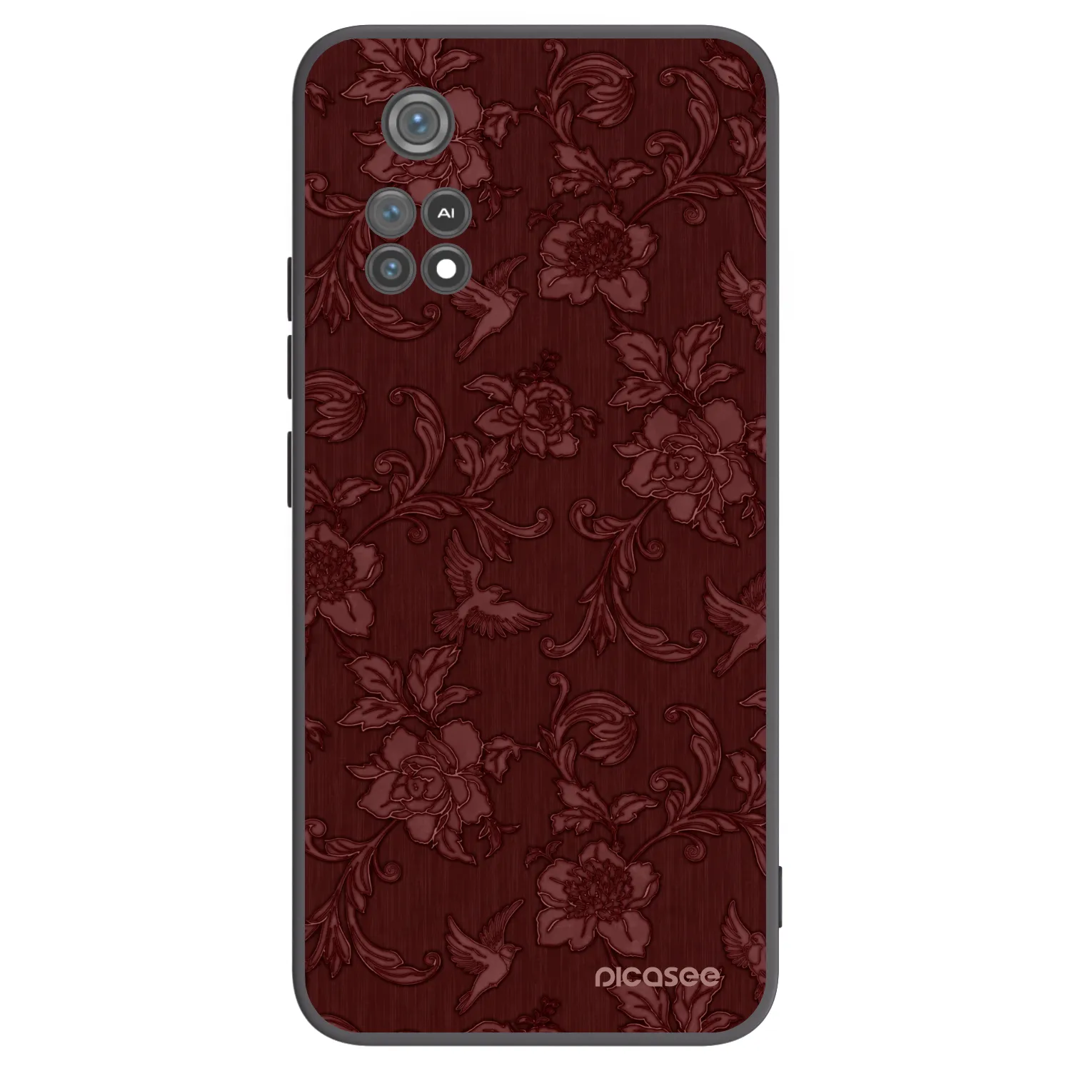Picasee silikonový černý obal pro Xiaomi Poco M4 Pro - Red Elegance