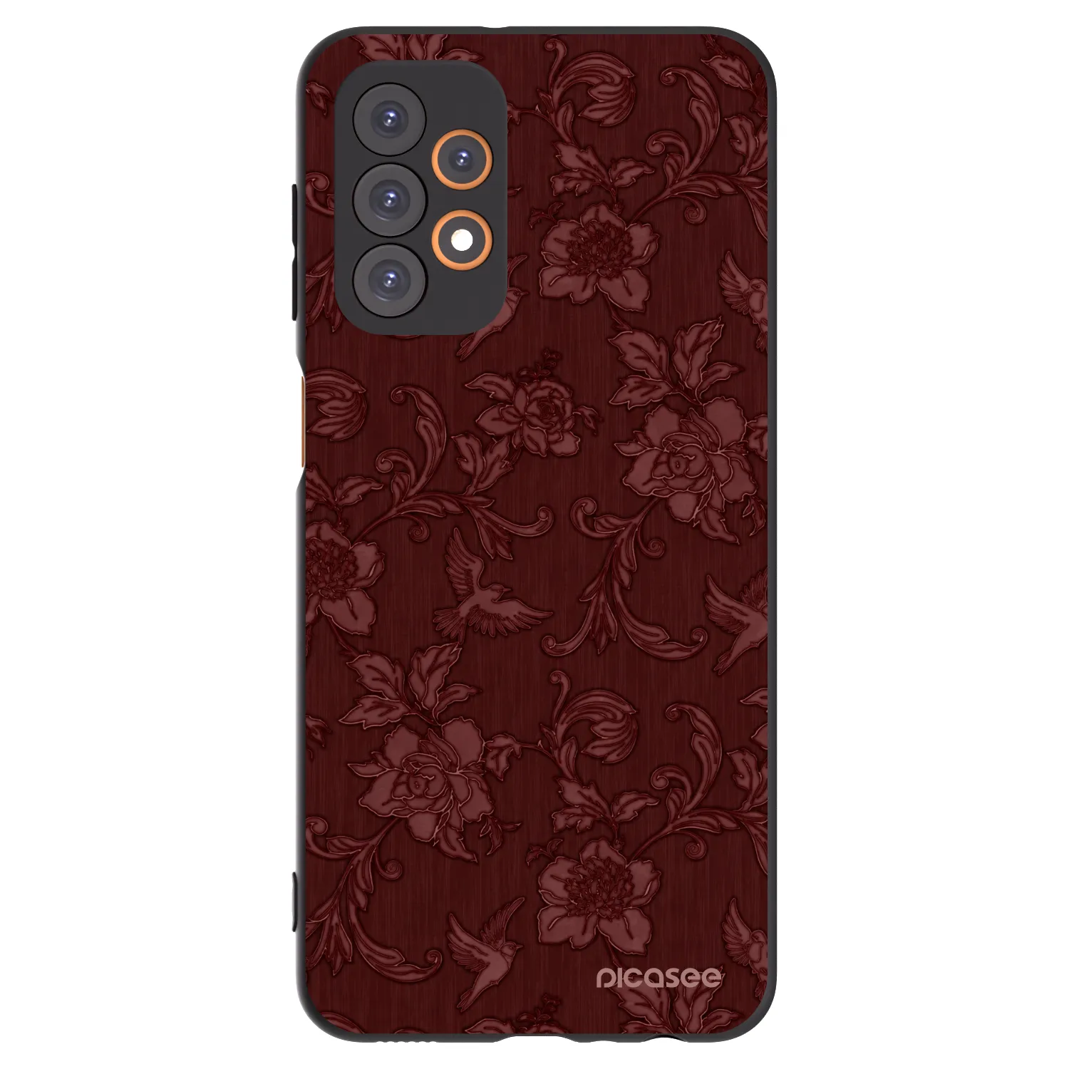 Picasee silikonový černý obal pro Samsung Galaxy A23 A235F 4G - Red Elegance