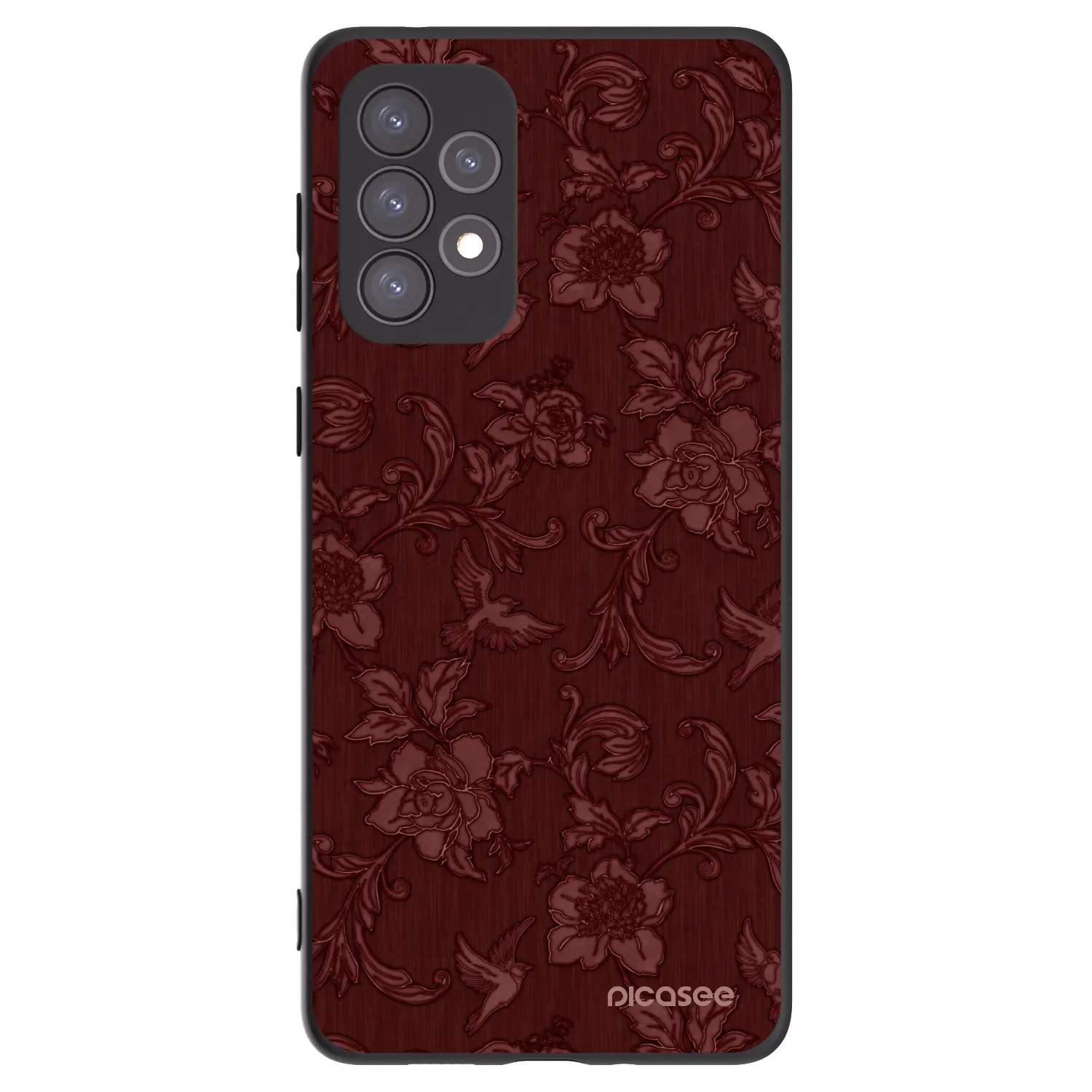 Picasee silikonový černý obal pro Samsung Galaxy A73 5G - Red Elegance