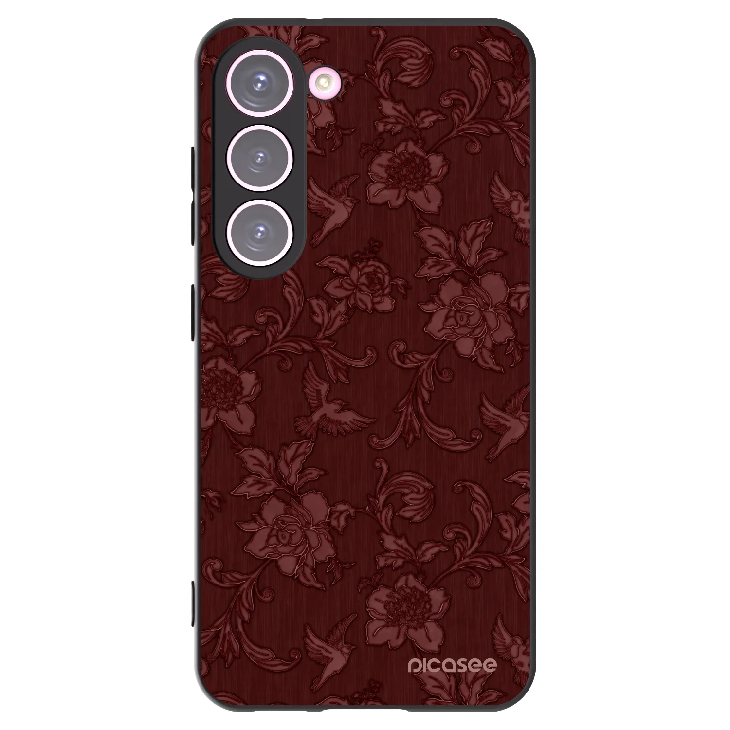 Picasee silikonový černý obal pro Samsung Galaxy S23 5G - Red Elegance