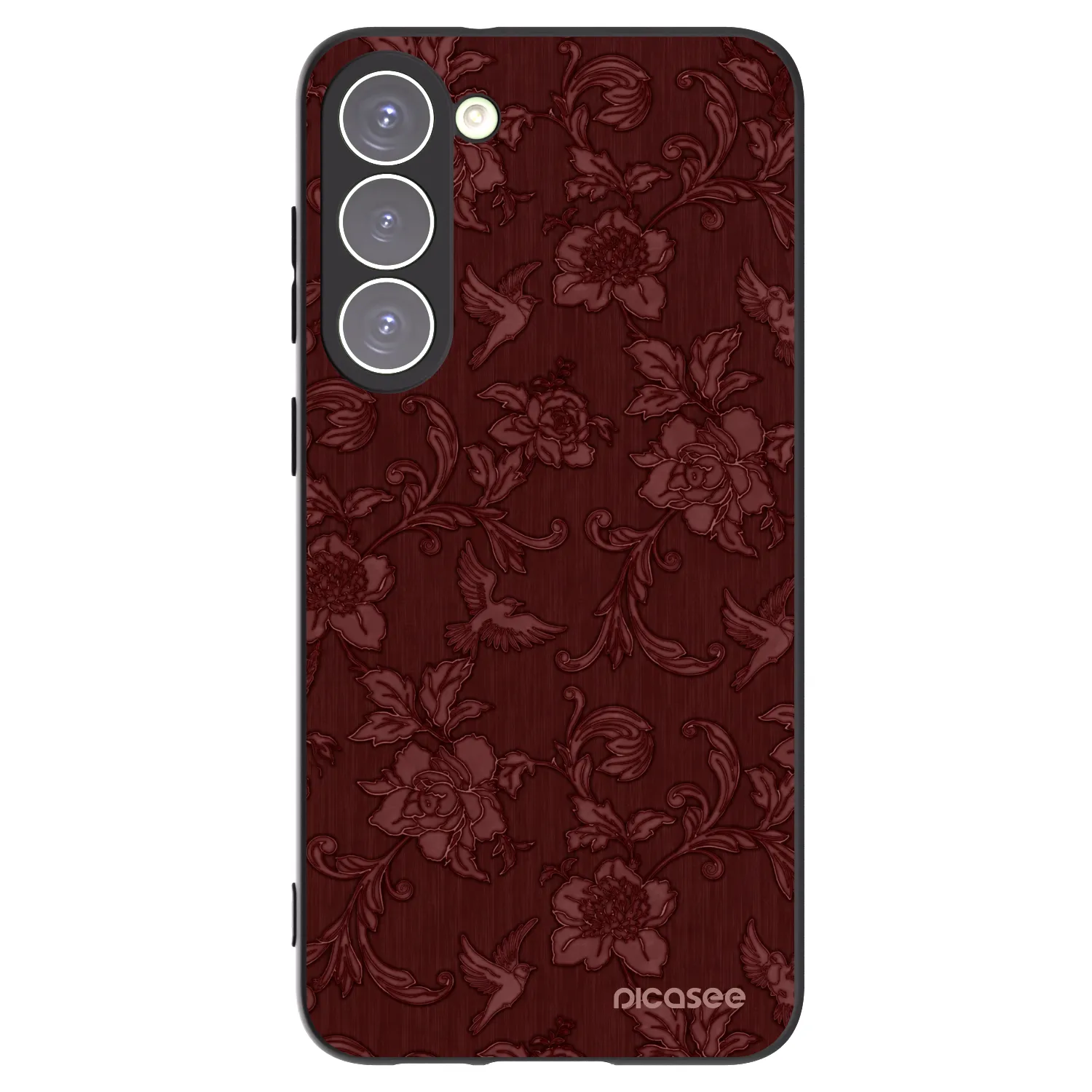 Picasee silikonový černý obal pro Samsung Galaxy S23+ 5G - Red Elegance