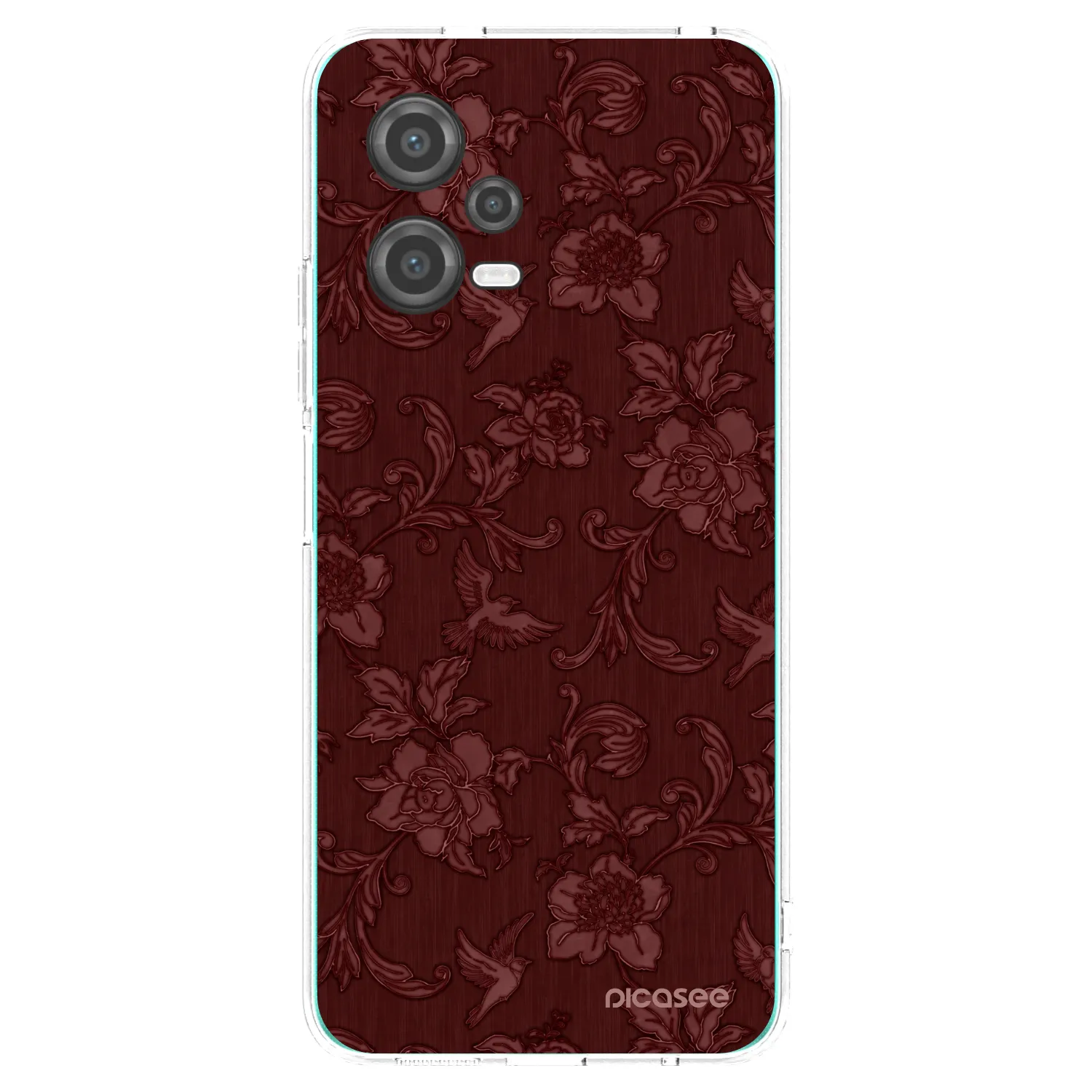 Picasee silikonový průhledný obal pro Xiaomi Poco X5 - Red Elegance