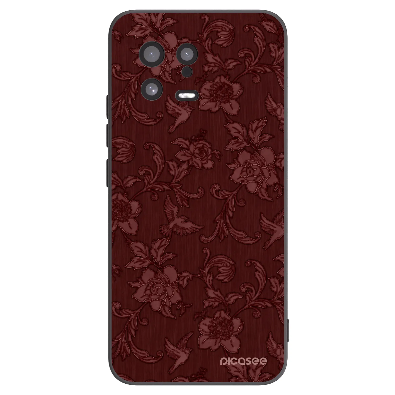 Picasee silikonový černý obal pro Xiaomi 13 - Red Elegance