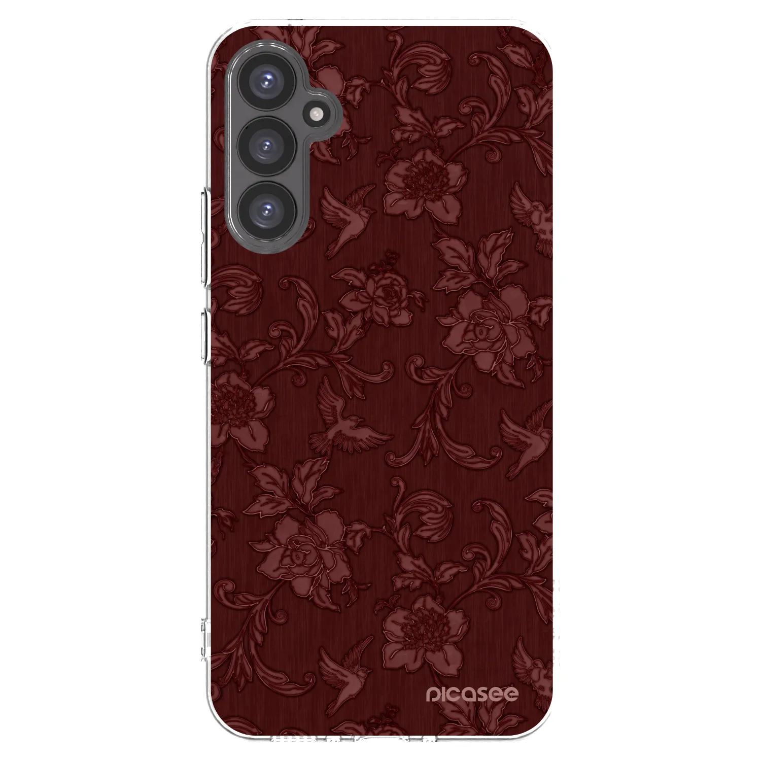 Picasee silikonový průhledný obal pro Samsung Galaxy A34 5G A346B - Red Elegance