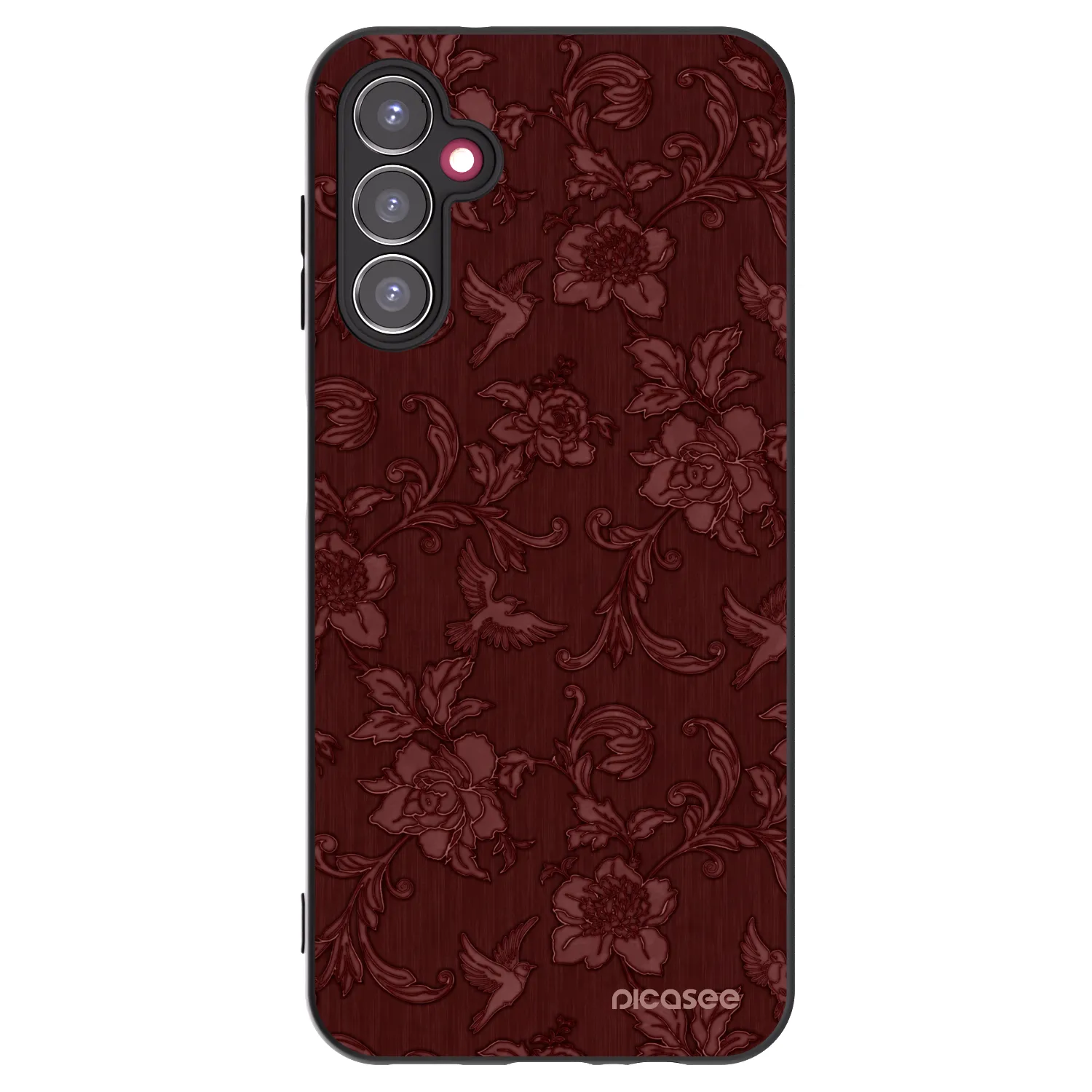 Picasee silikonový černý obal pro Samsung Galaxy A14 5G A146P - Red Elegance