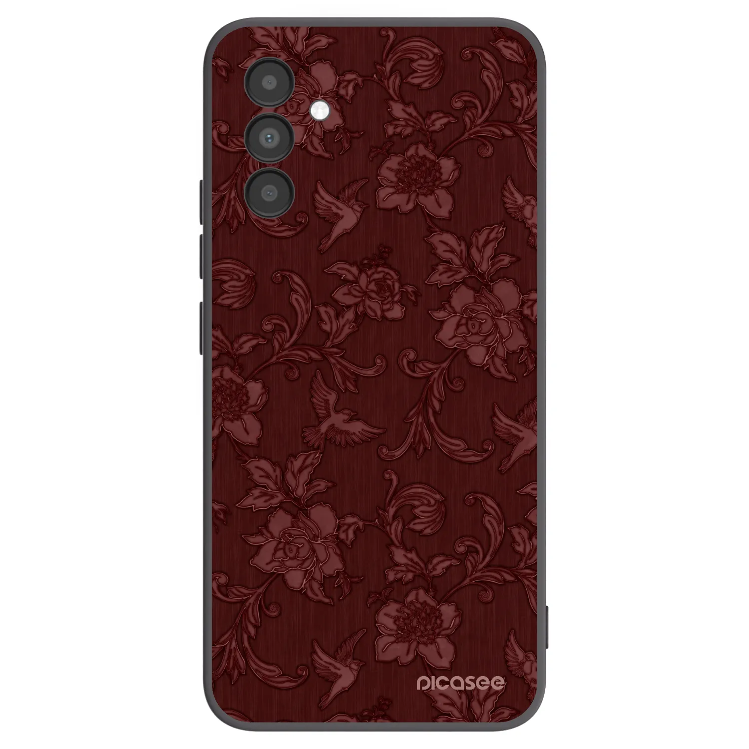 Picasee silikonový černý obal pro Samsung Galaxy A04s A047F - Red Elegance