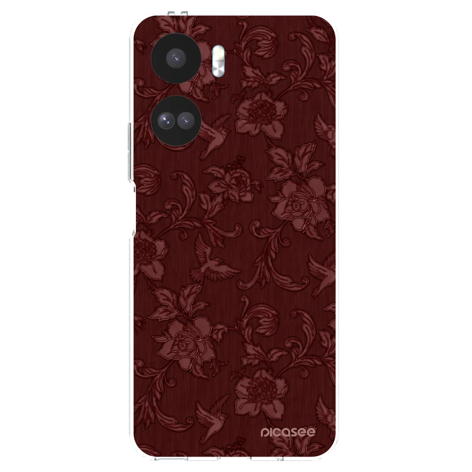 Picasee silikonový průhledný obal pro Honor 90 Lite 5G - Red Elegance
