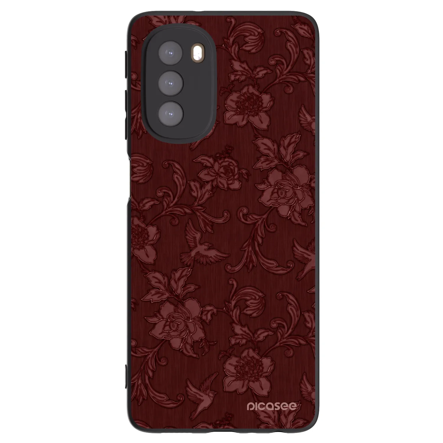 Picasee silikonový černý obal pro Motorola Moto G51 - Red Elegance