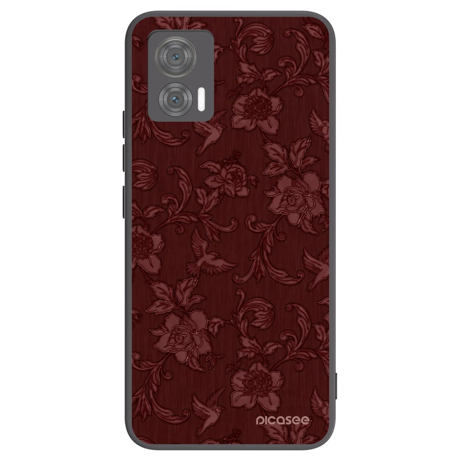 Picasee silikonový černý obal pro Motorola Edge 30 Neo - Red Elegance