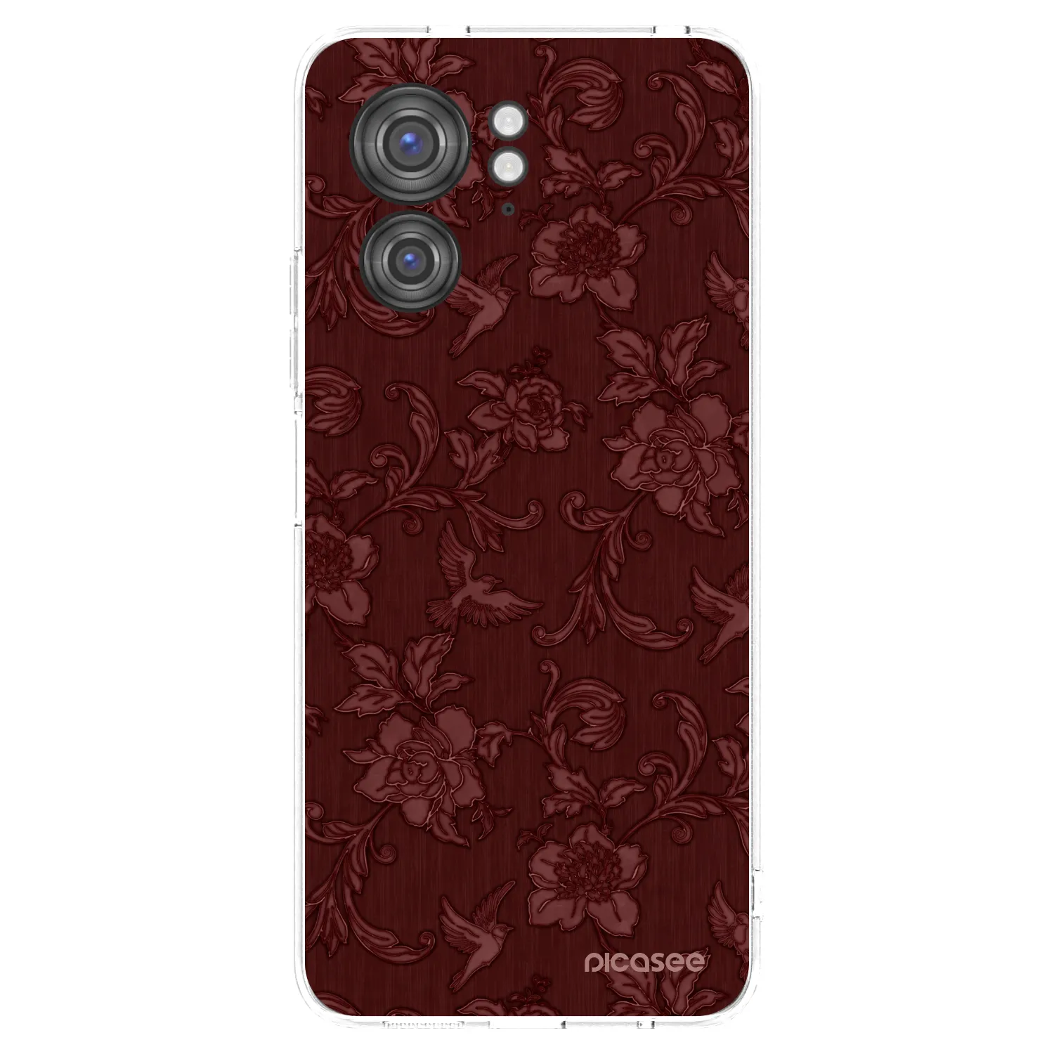 Picasee silikonový průhledný obal pro Motorola Edge 40 - Red Elegance