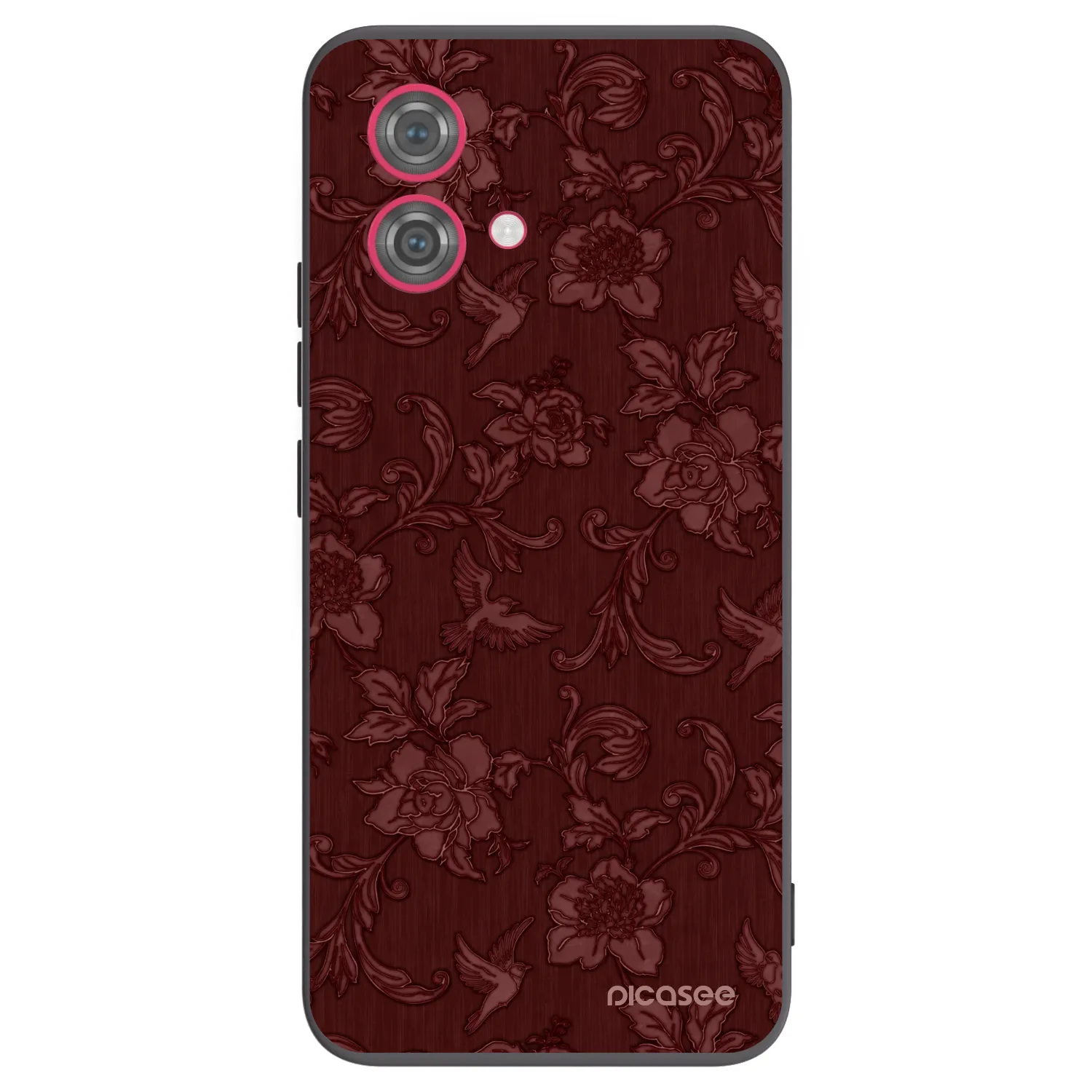Picasee silikonový černý obal pro Motorola Moto G84 5G - Red Elegance