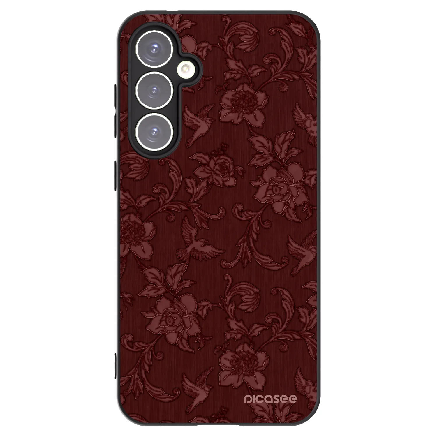 Picasee silikonový černý obal pro Samsung Galaxy S23 FE S711B - Red Elegance