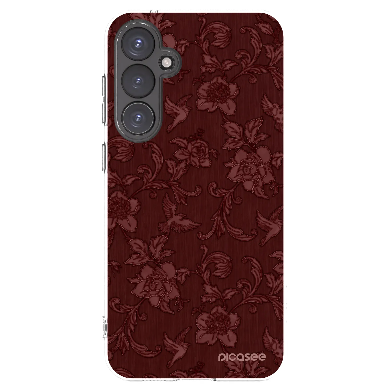 Picasee silikonový průhledný obal pro Samsung Galaxy S23 FE S711B - Red Elegance