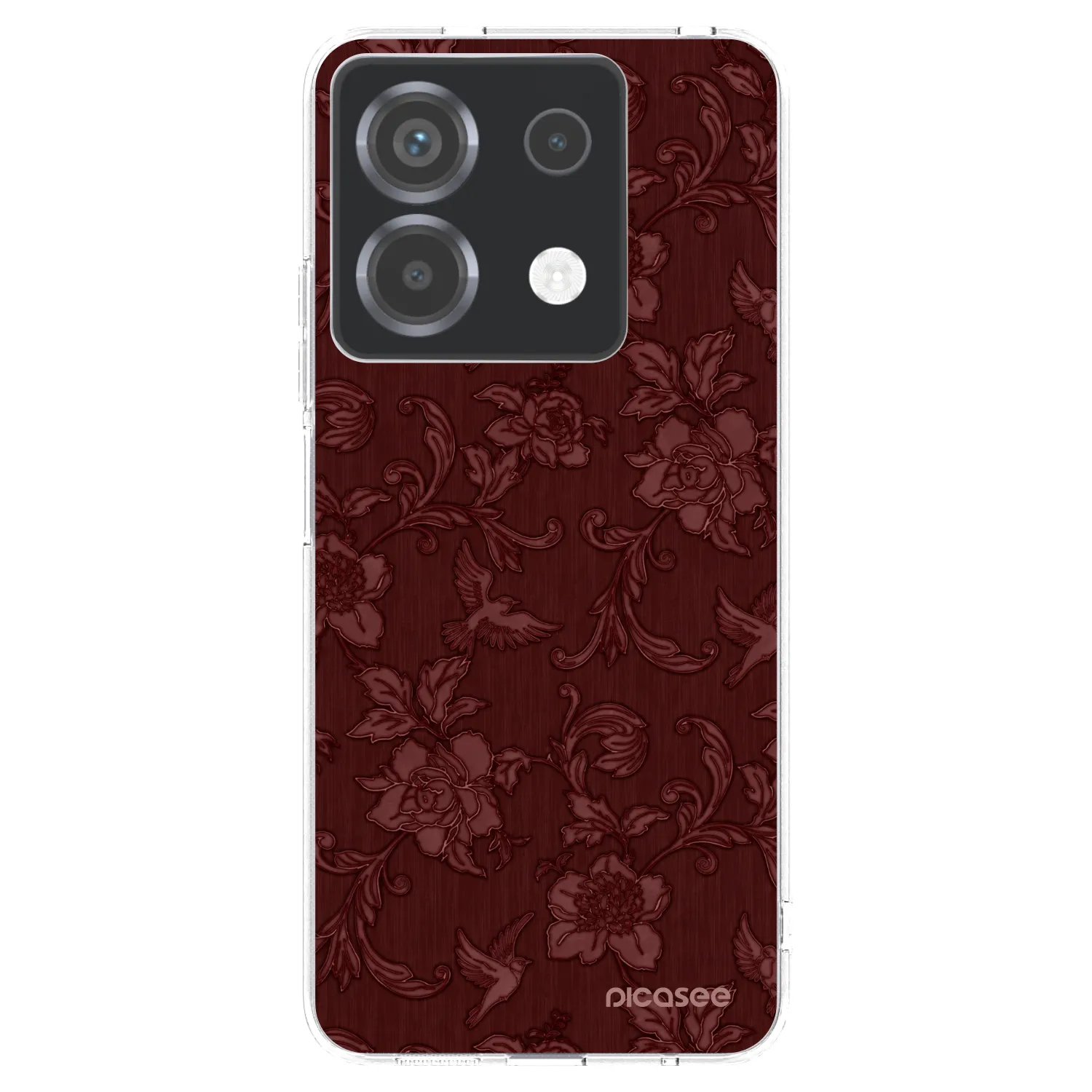Picasee silikonový průhledný obal pro Xiaomi Poco X6 - Red Elegance