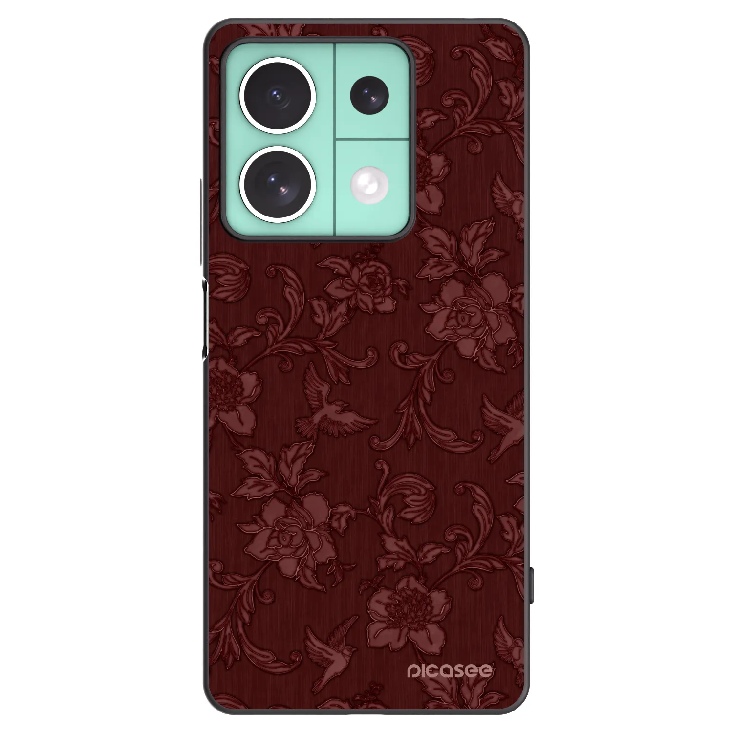 Picasee silikonový černý obal pro Xiaomi Redmi Note 13 5G - Red Elegance
