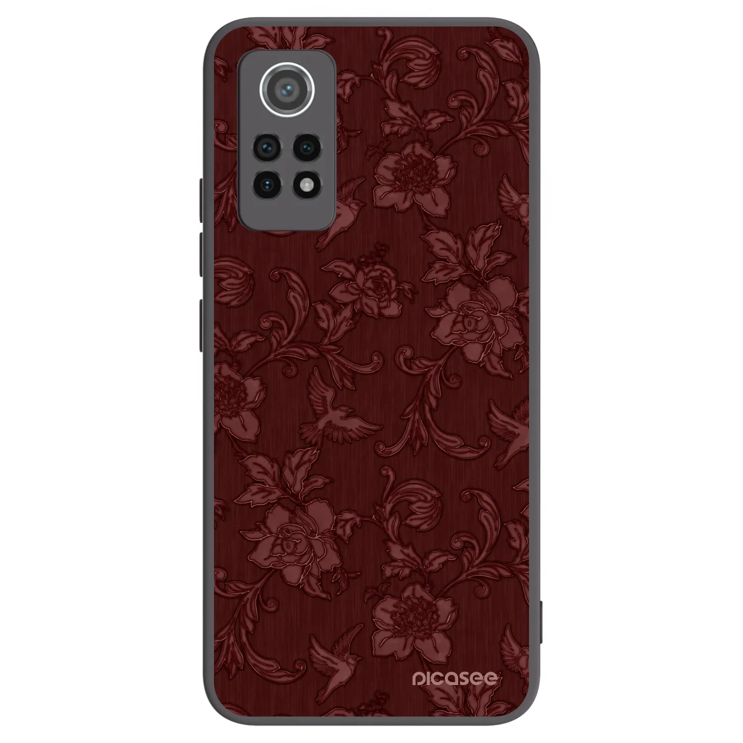 Picasee silikonový černý obal pro Xiaomi Redmi Note 12 Pro 4G - Red Elegance