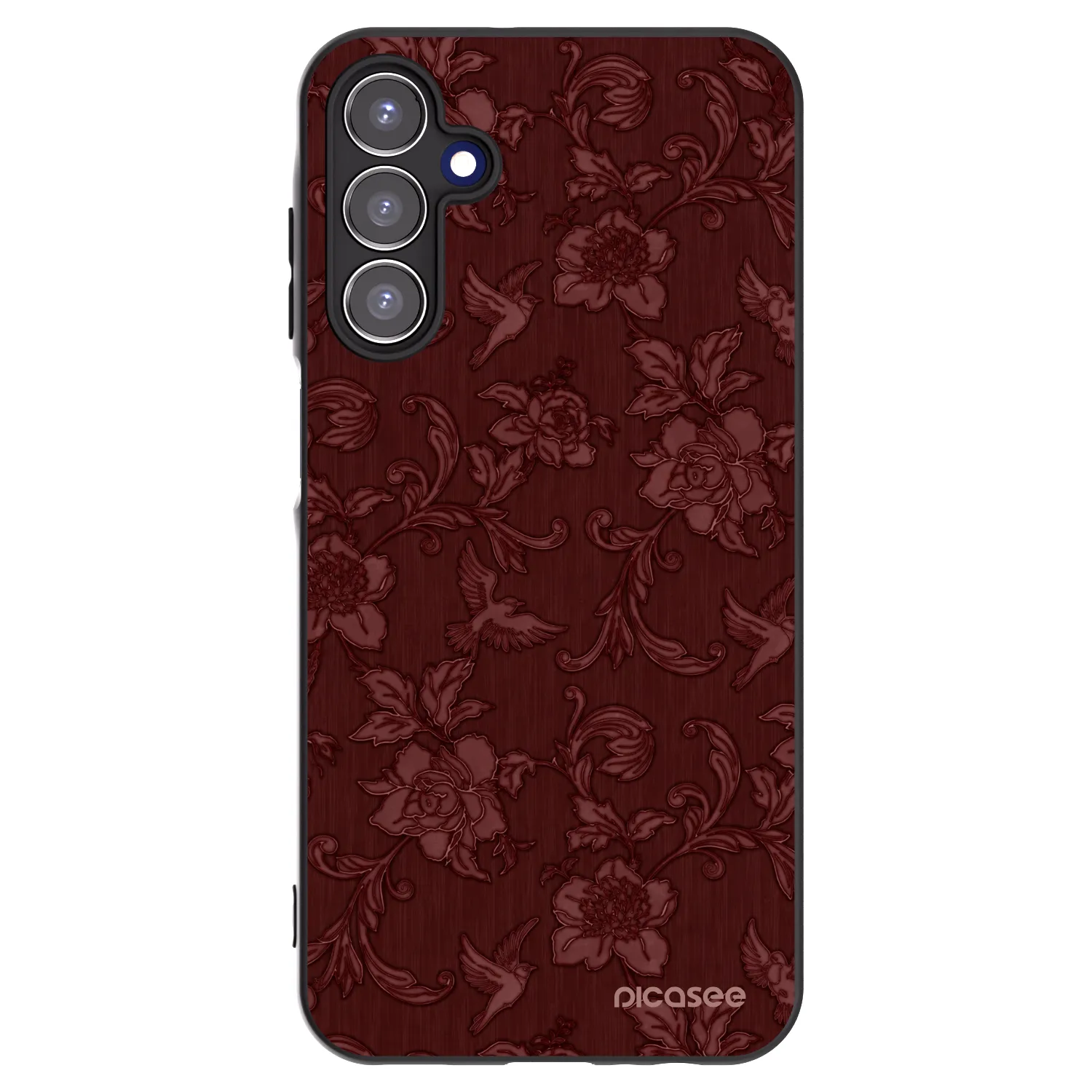 Picasee silikonový černý obal pro Samsung Galaxy A15 A156B 5G - Red Elegance