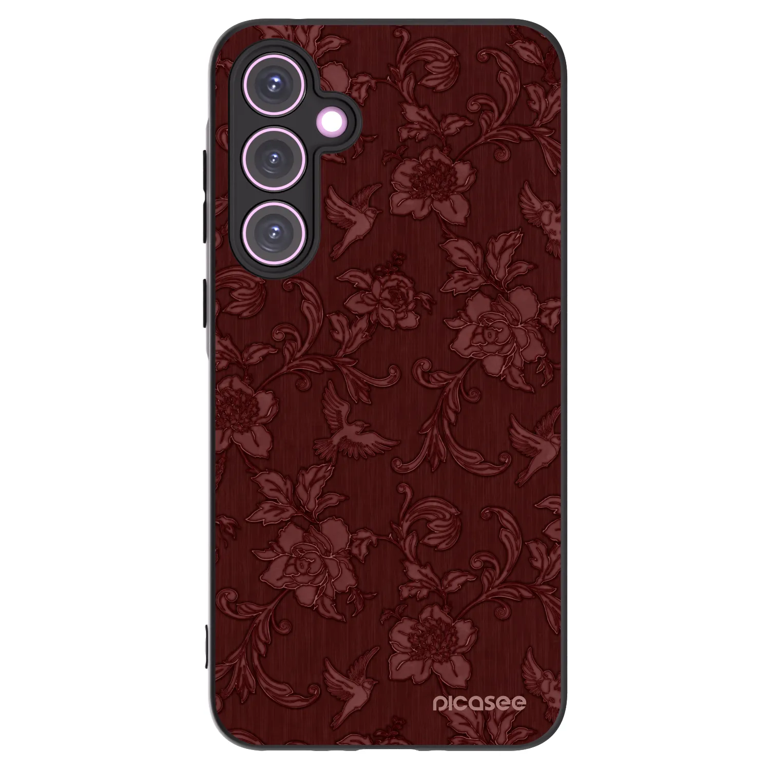 Picasee silikonový černý obal pro Samsung Galaxy A35 5G A356B - Red Elegance