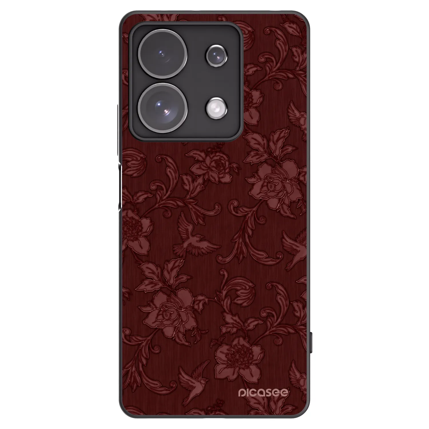 Picasee silikonový černý obal pro Xiaomi Redmi Note 13 Pro 4G - Red Elegance
