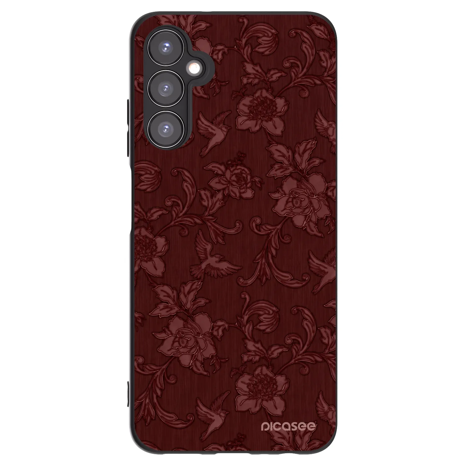 Picasee silikonový černý obal pro Samsung Galaxy A05s A057G - Red Elegance