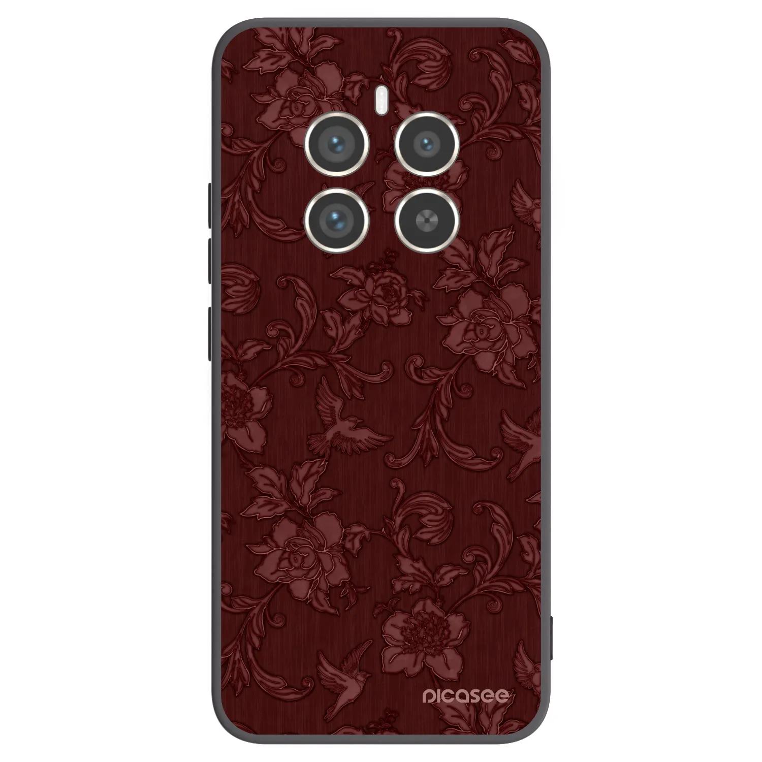 Picasee silikonový černý obal pro Realme 12 Pro 5G - Red Elegance