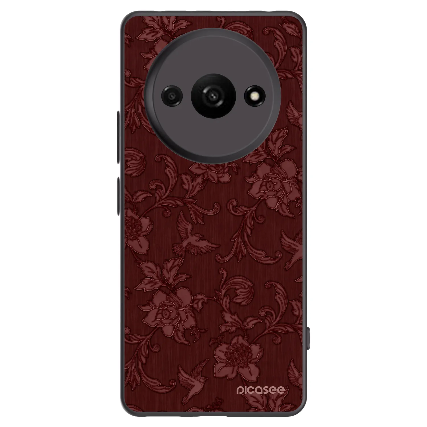 Picasee silikonový černý obal pro Xiaomi Redmi A3 - Red Elegance