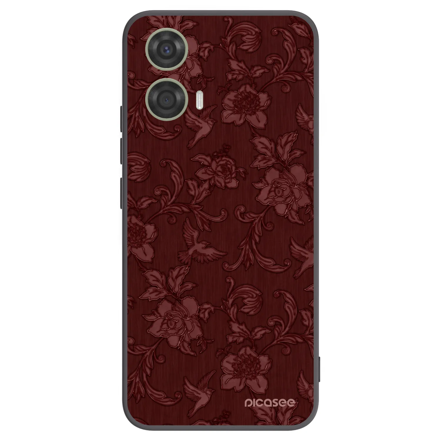 Picasee silikonový černý obal pro Motorola Moto G24 - Red Elegance