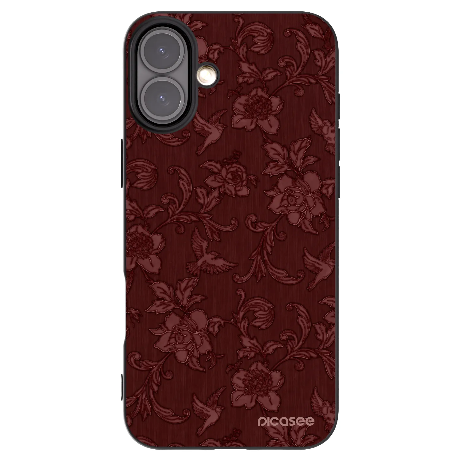 Picasee silikonový černý obal pro Apple iPhone 16 Plus - Red Elegance