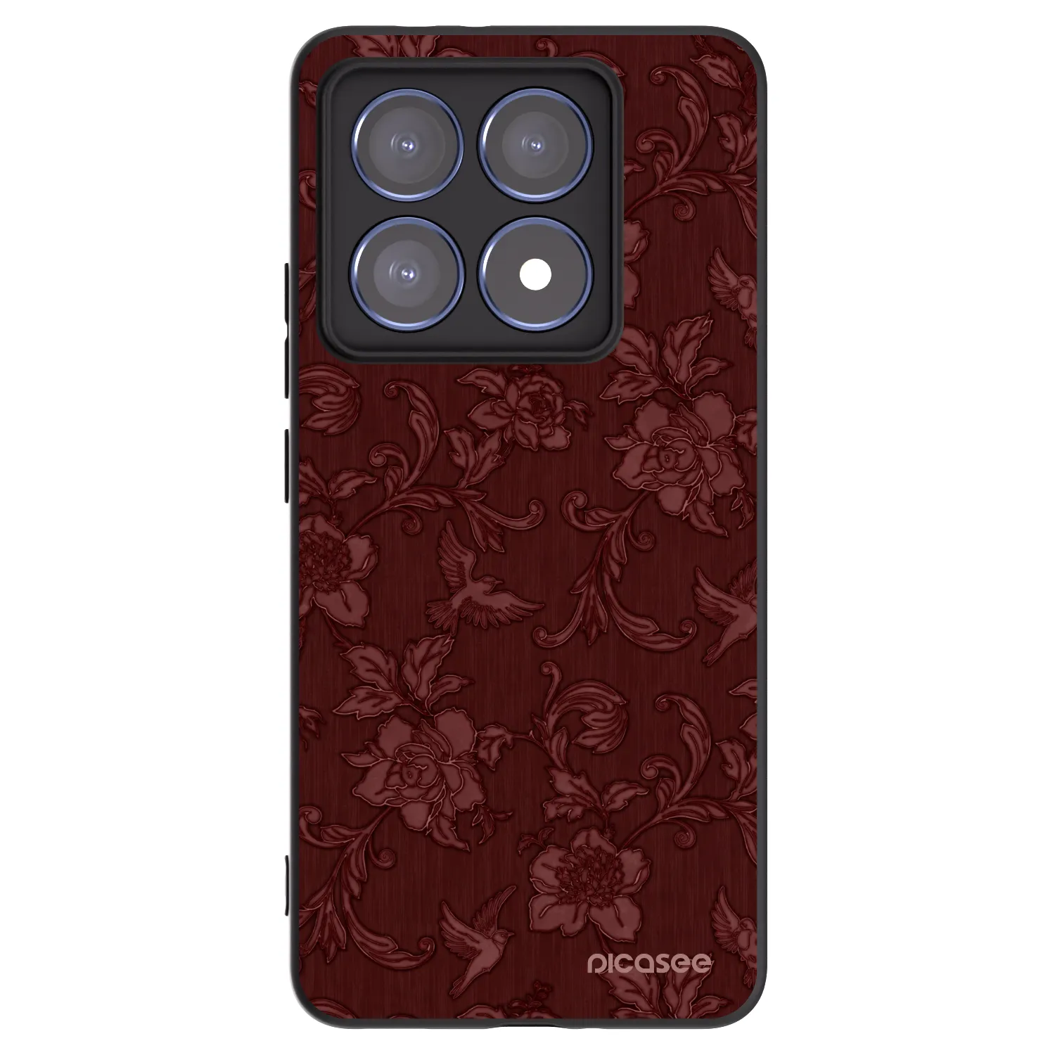 Picasee silikonový černý obal pro Xiaomi 14T Pro - Red Elegance