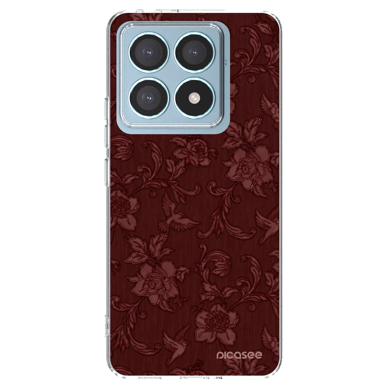 Picasee silikonový průhledný obal pro Xiaomi 14T Pro - Red Elegance