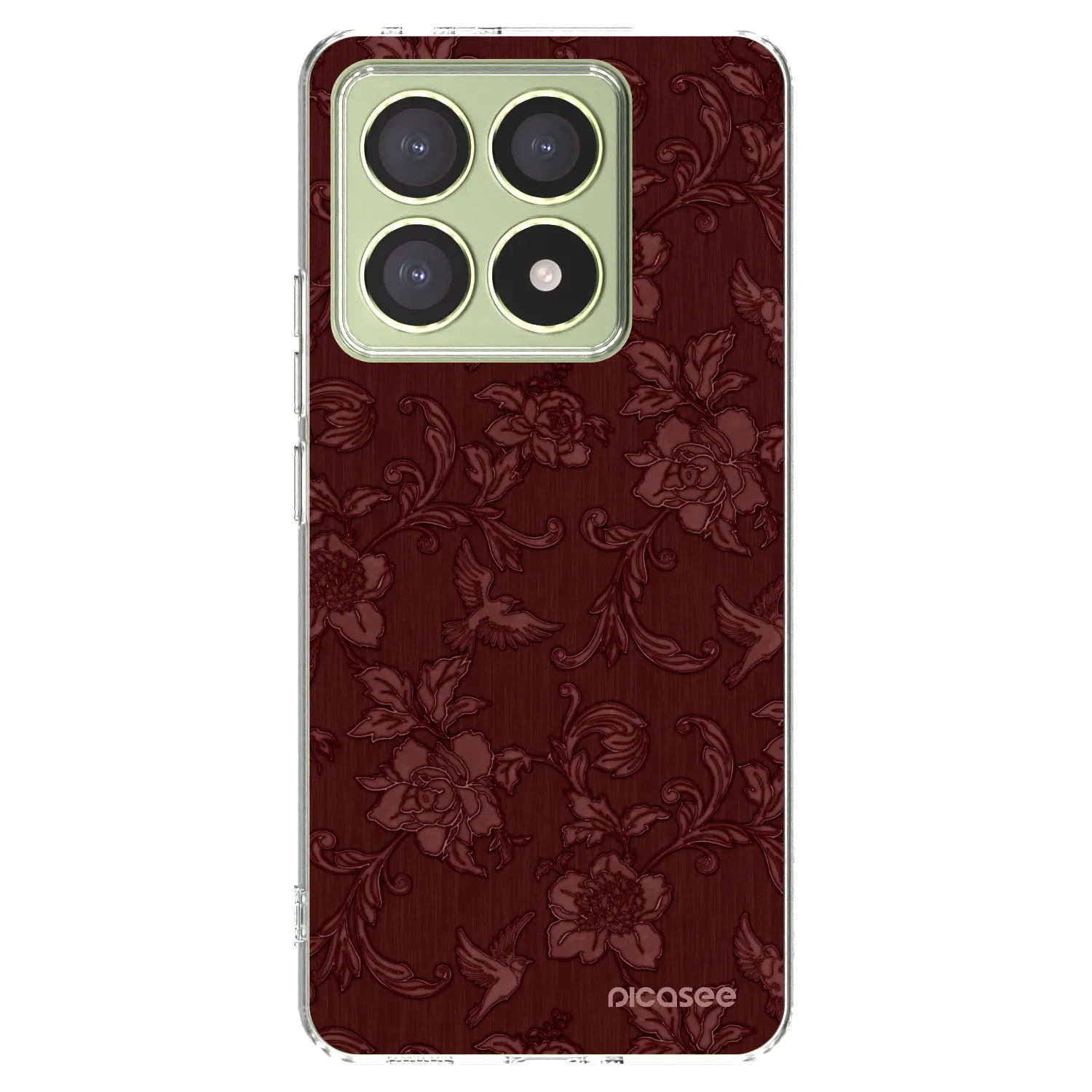 Picasee silikonový průhledný obal pro Xiaomi 14T - Red Elegance