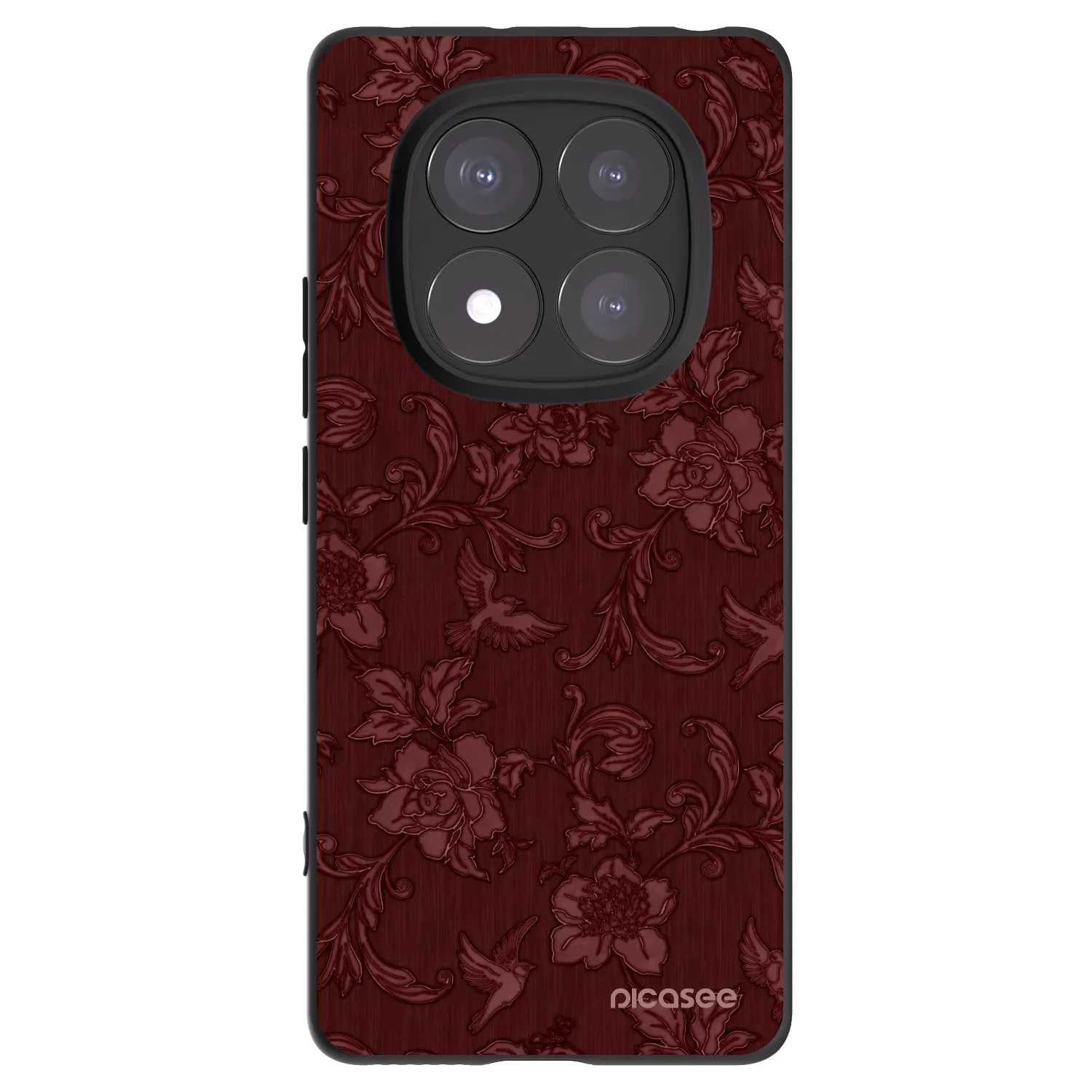 Picasee silikonový černý obal pro Xiaomi Redmi Note 14 Pro+ 5G - Red Elegance