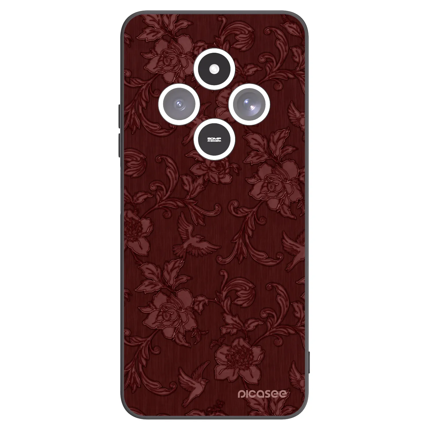 Picasee silikonový černý obal pro Xiaomi Redmi 14C - Red Elegance