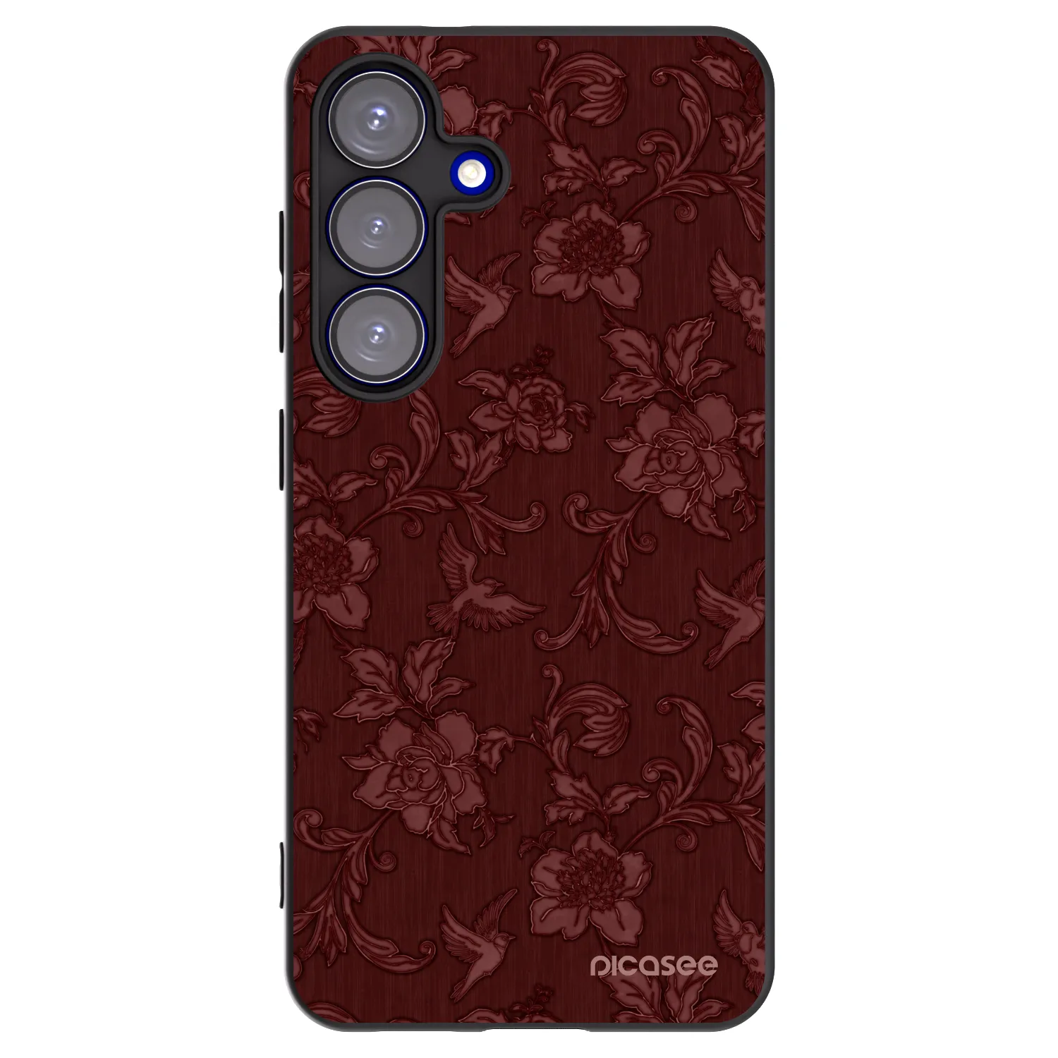 Picasee silikonový černý obal pro Samsung Galaxy S25 5G - Red Elegance