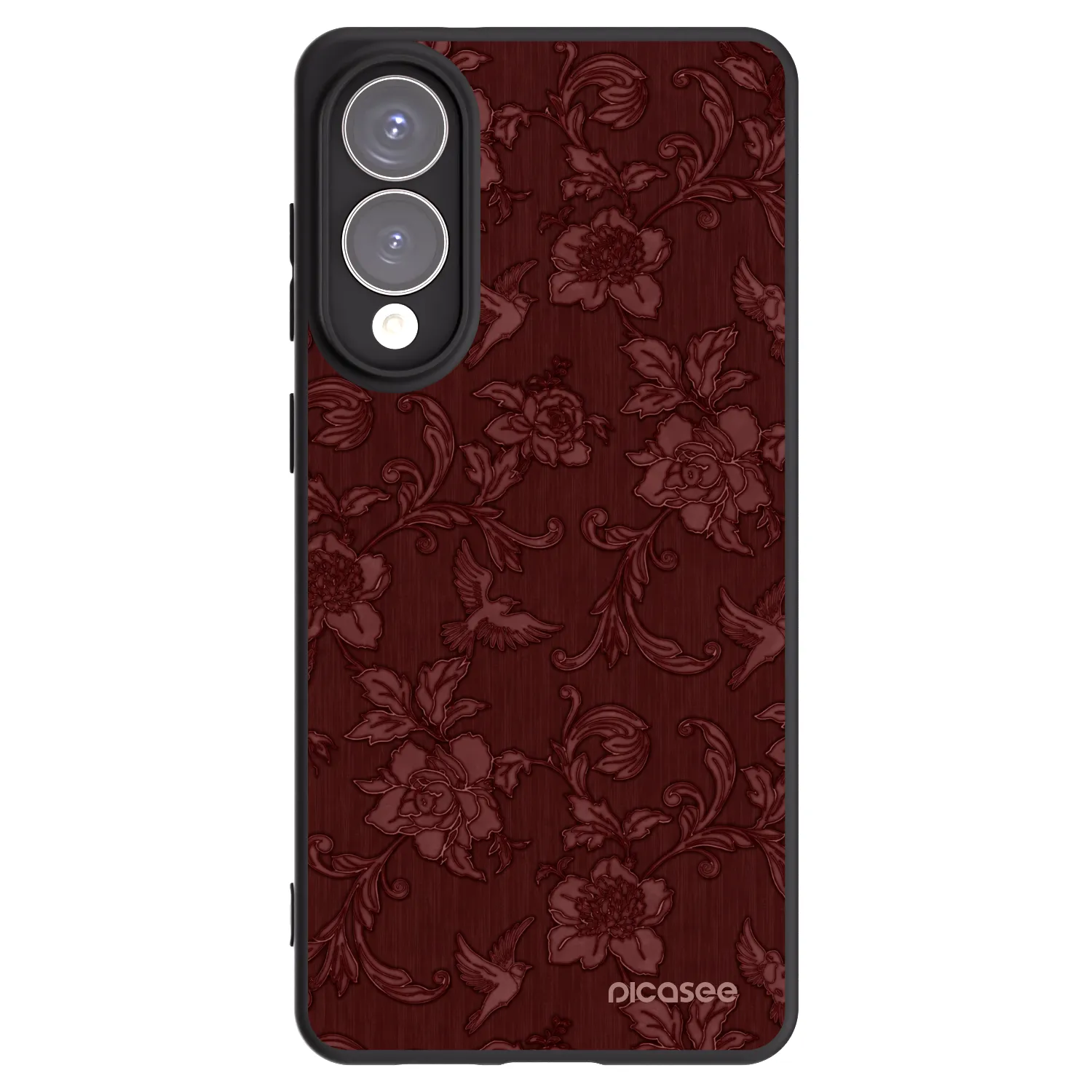 Picasee silikonový černý obal pro Samsung Galaxy S25 Edge 5G - Red Elegance