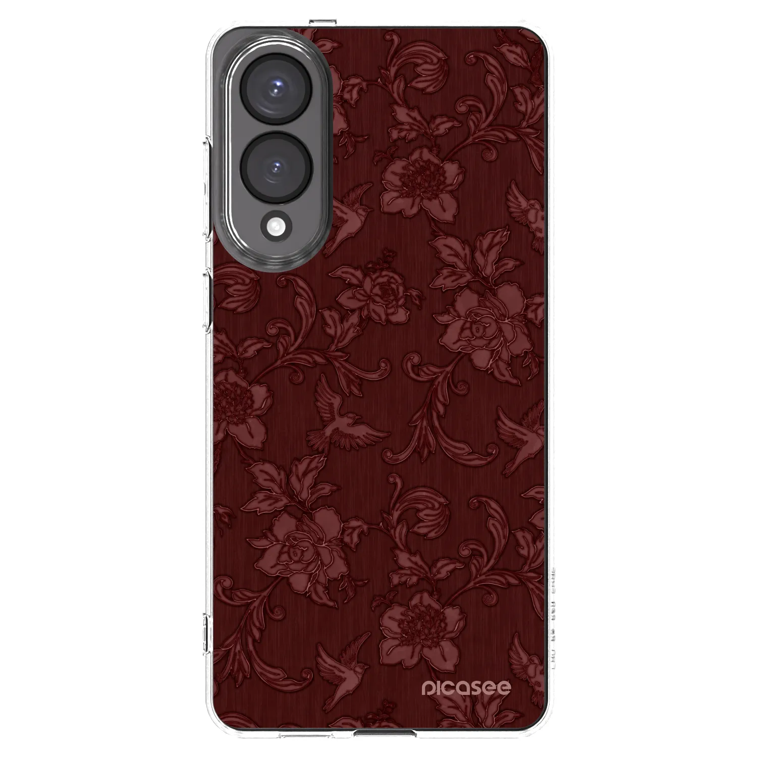 Picasee silikonový průhledný obal pro Samsung Galaxy S25 Edge 5G - Red Elegance