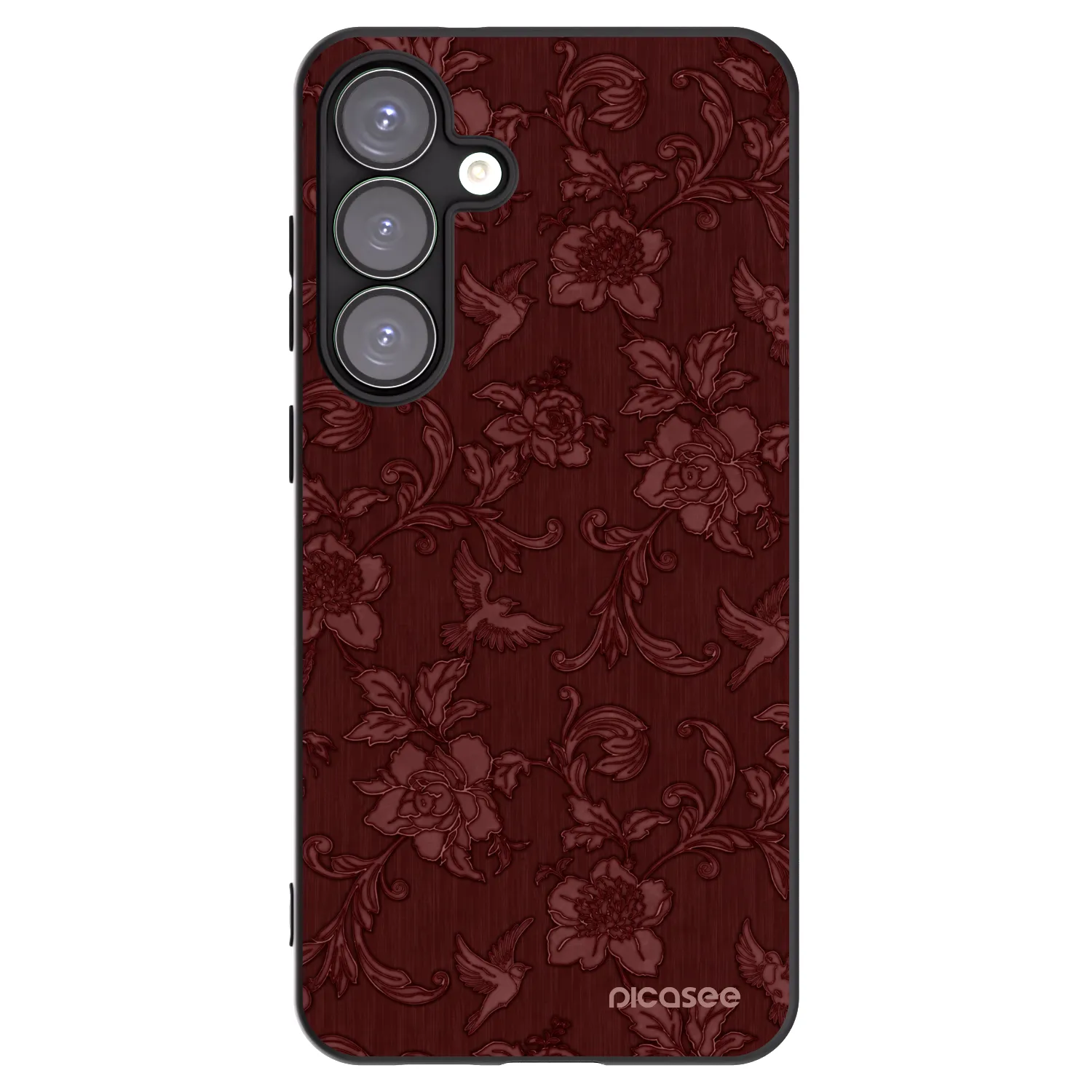 Picasee silikonový černý obal pro Samsung Galaxy S25+ 5G - Red Elegance