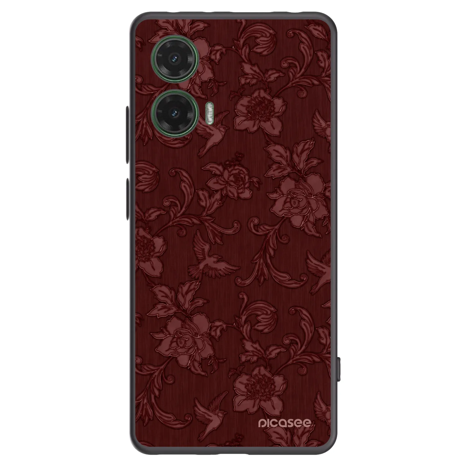 Picasee silikonový černý obal pro Motorola Moto G35 5G - Red Elegance