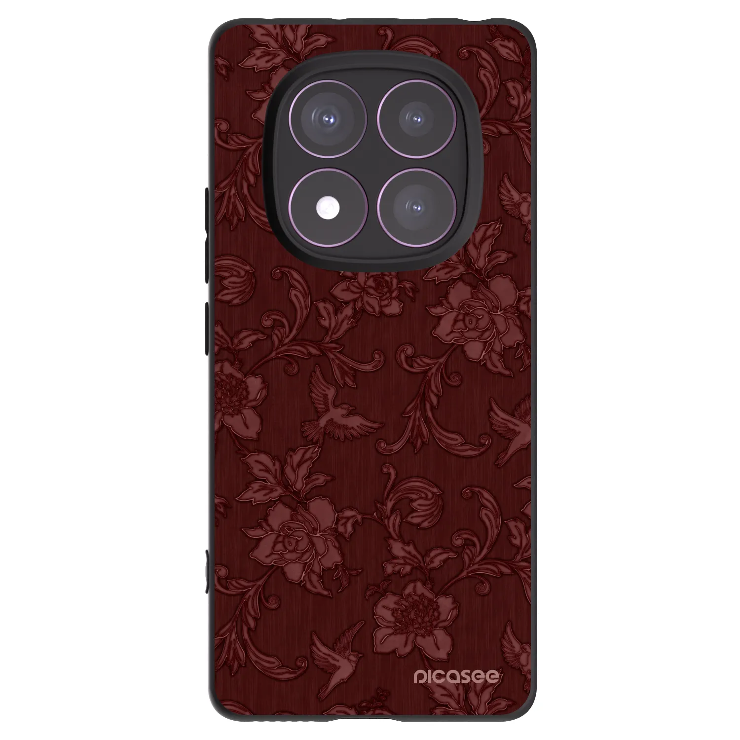 Picasee silikonový černý obal pro Xiaomi Redmi Note 14 Pro 4G - Red Elegance