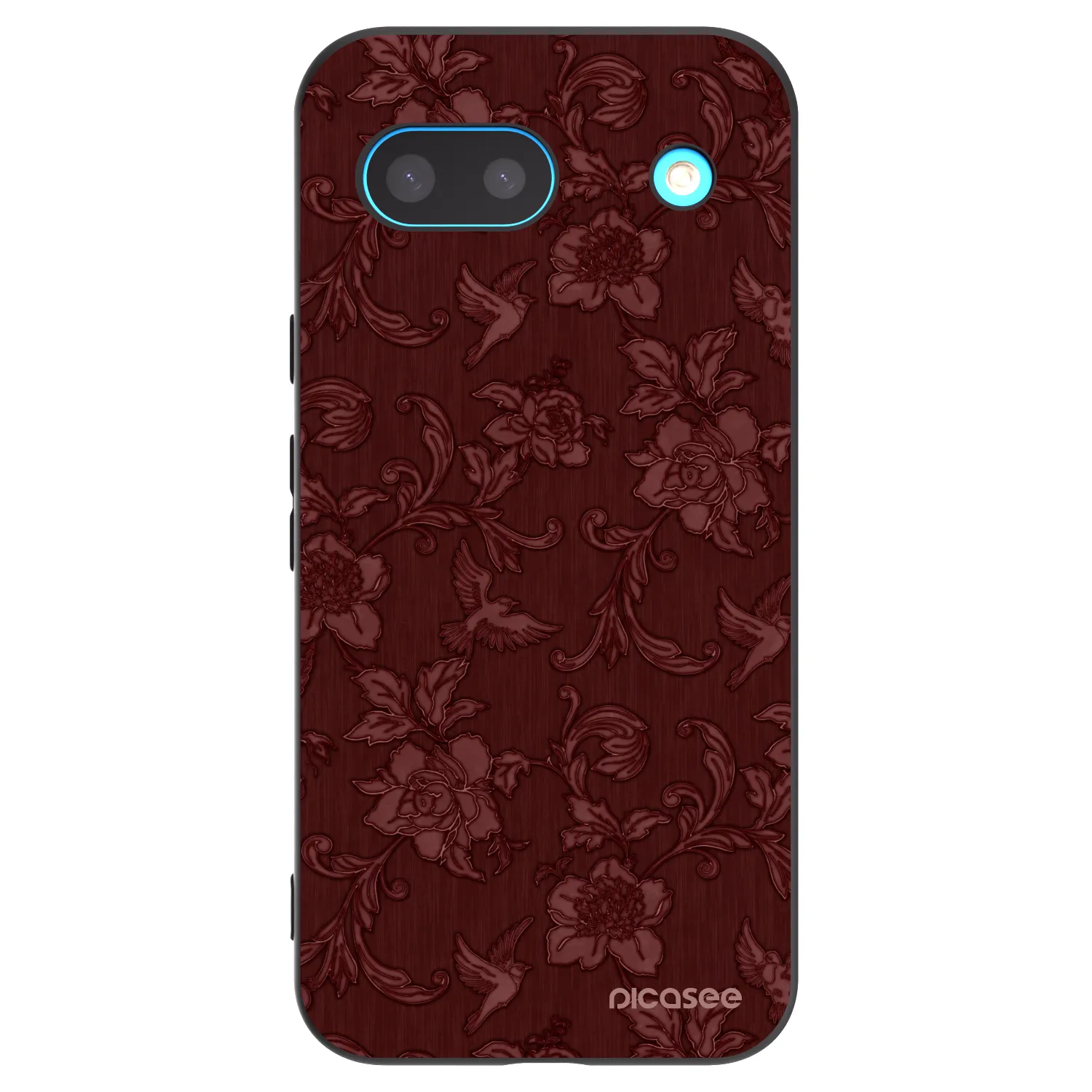 Picasee silikonový černý obal pro Google Pixel 8a - Red Elegance