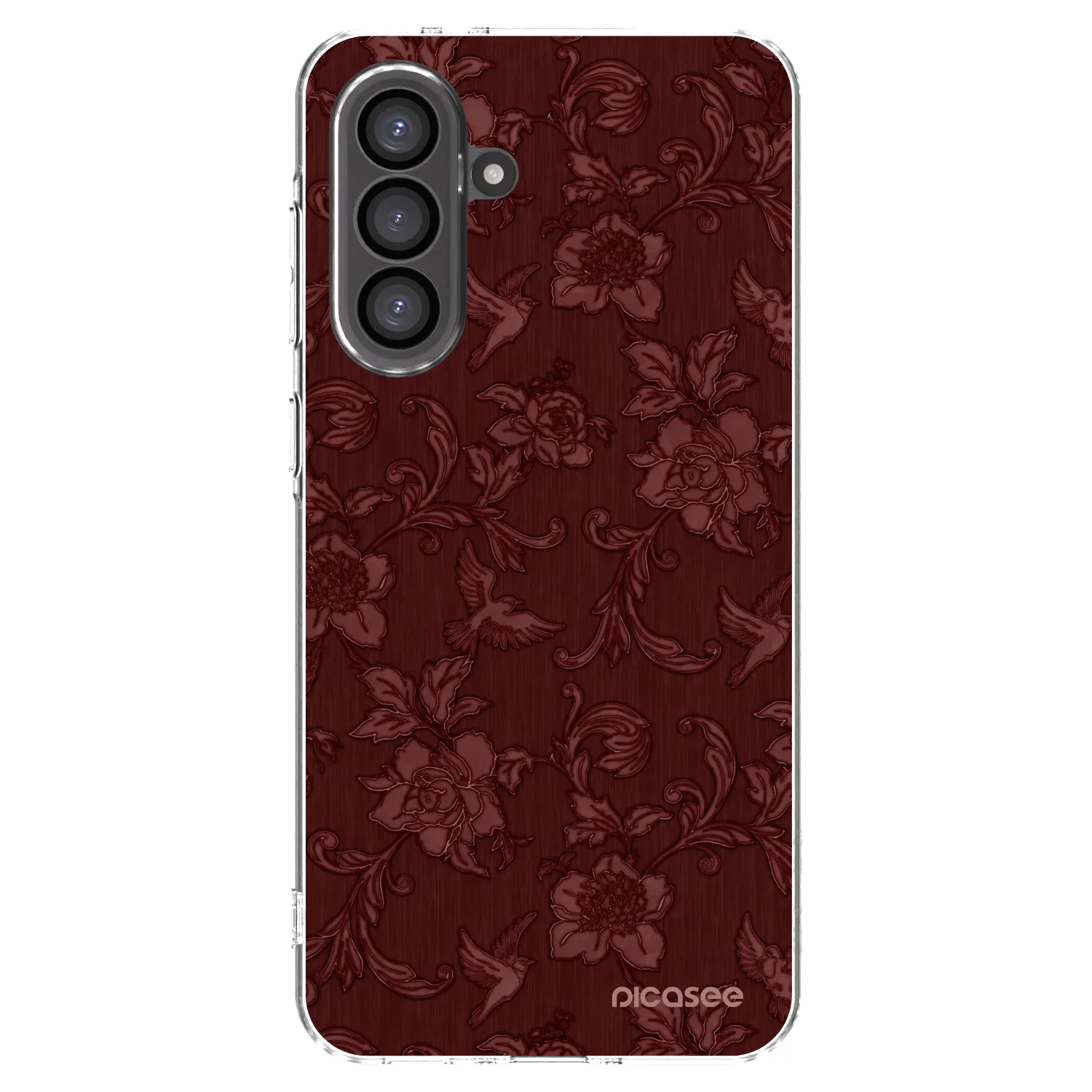 Picasee silikonový průhledný obal pro Samsung Galaxy A36 5G - Red Elegance