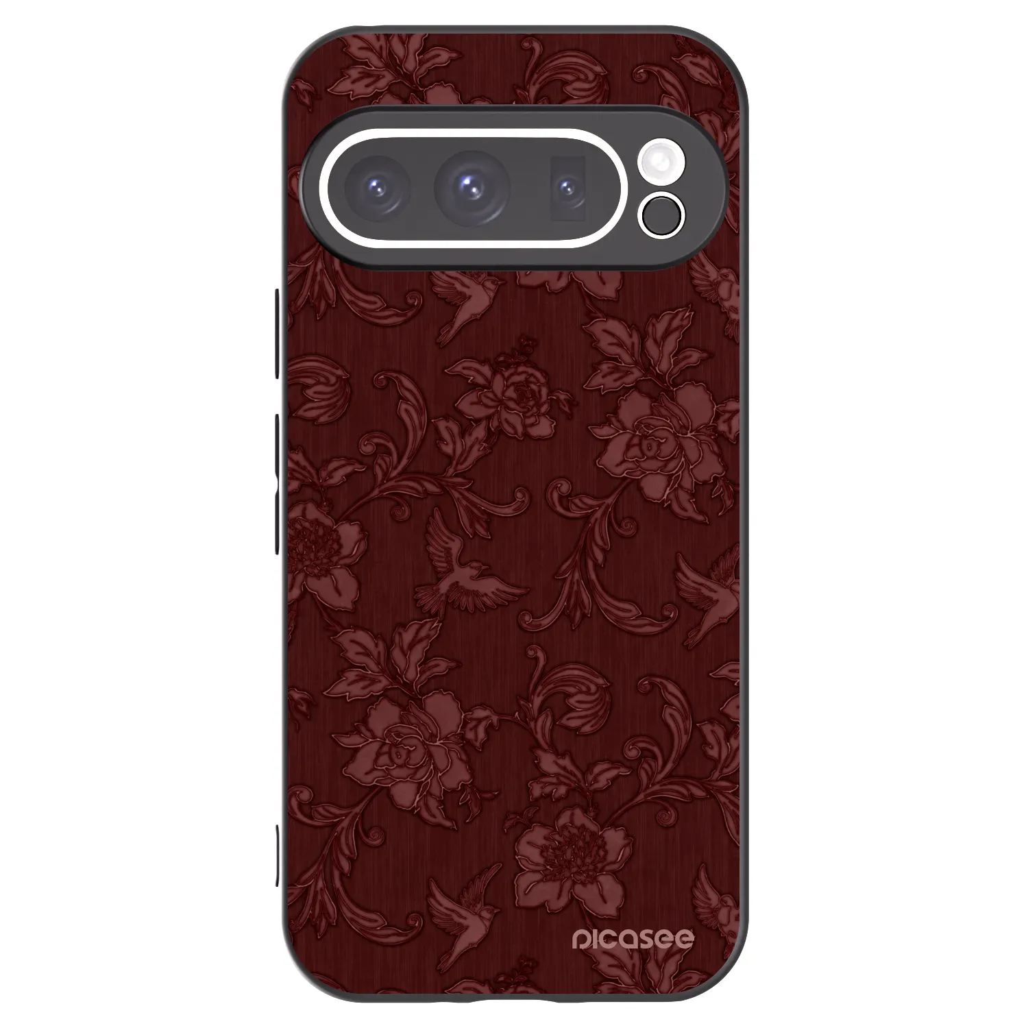 Picasee silikonový černý obal pro Google Pixel 9 Pro - Red Elegance