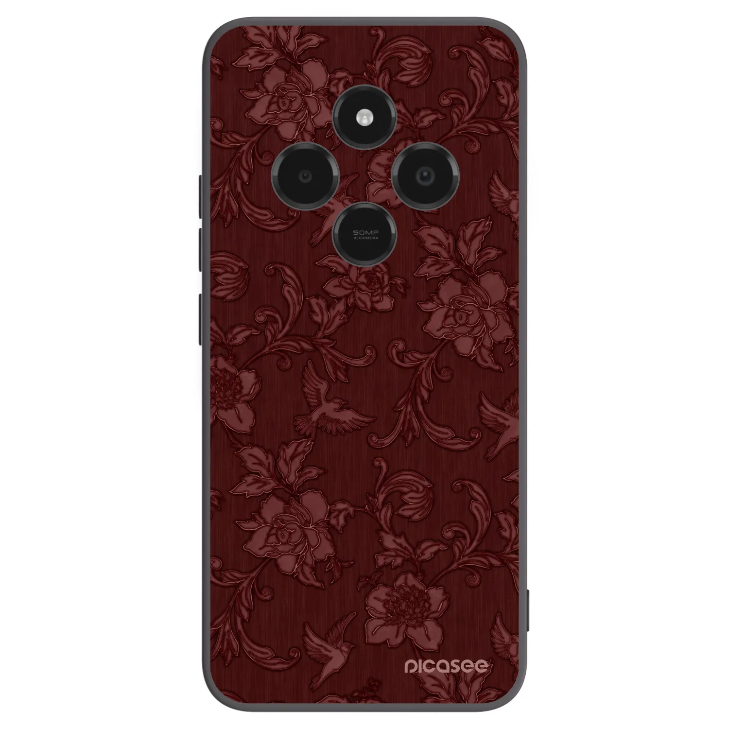 Picasee silikonový černý obal pro Xiaomi Poco C75 - Red Elegance