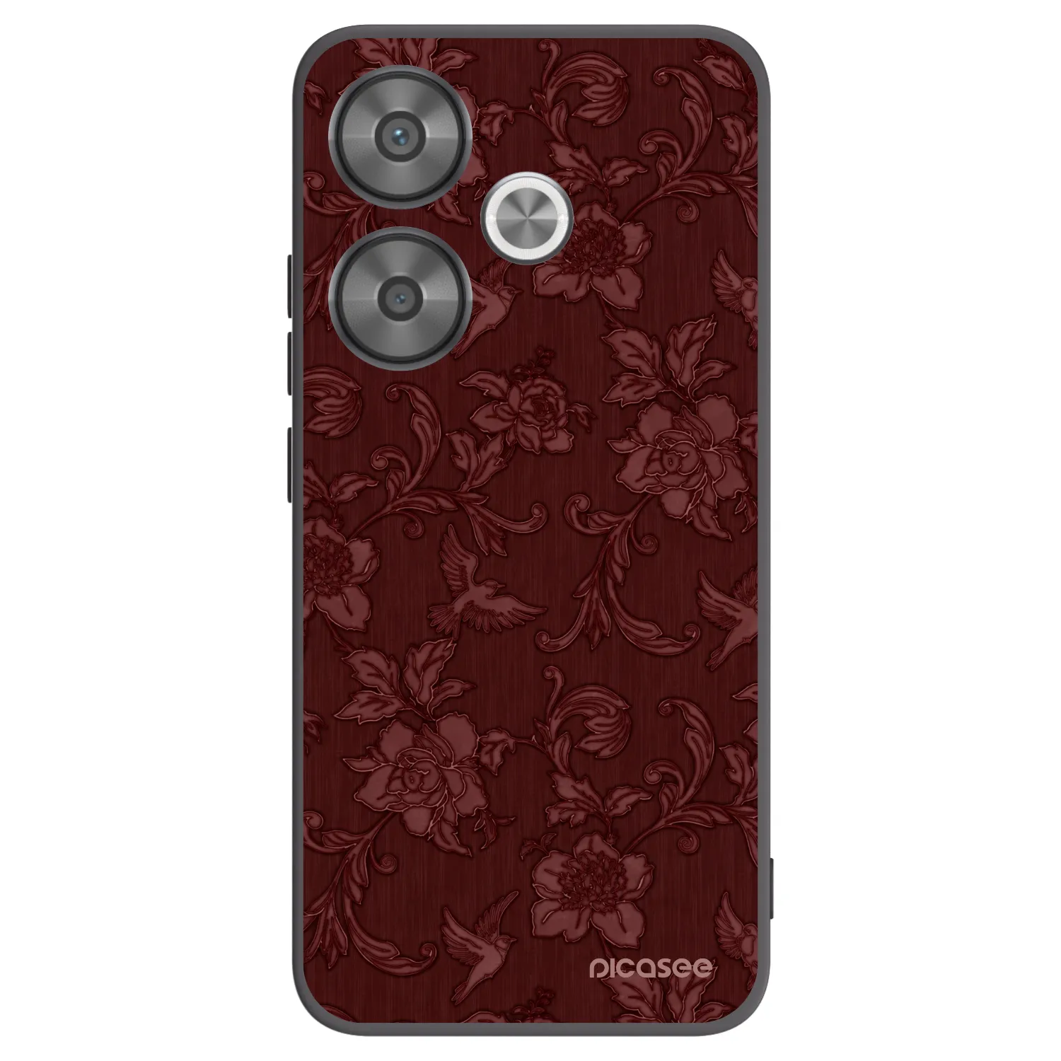 Picasee silikonový černý obal pro Xiaomi Poco F6 - Red Elegance