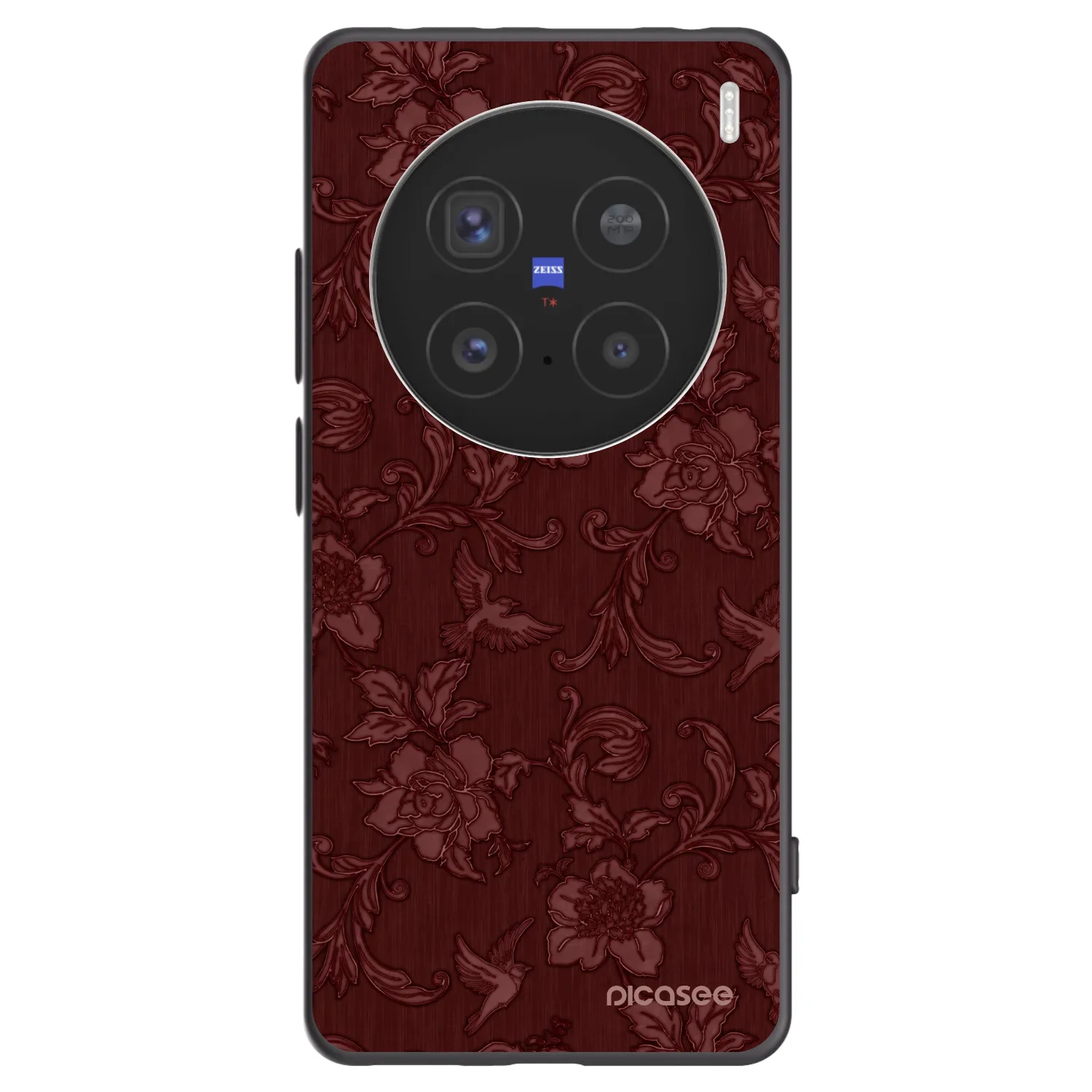 Picasee silikonový černý obal pro Vivo X200 Pro - Red Elegance