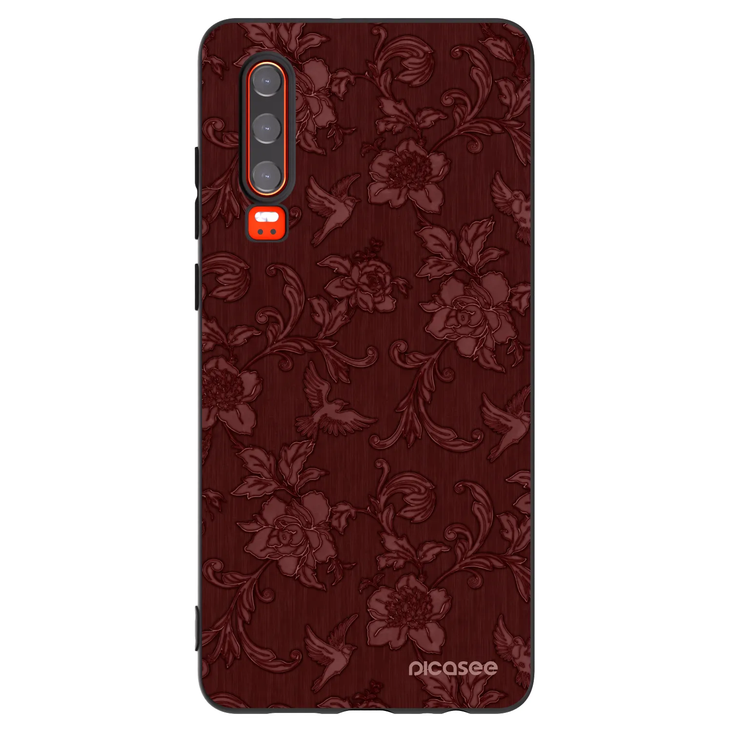 Picasee silikonový černý obal pro Huawei P30 - Red Elegance