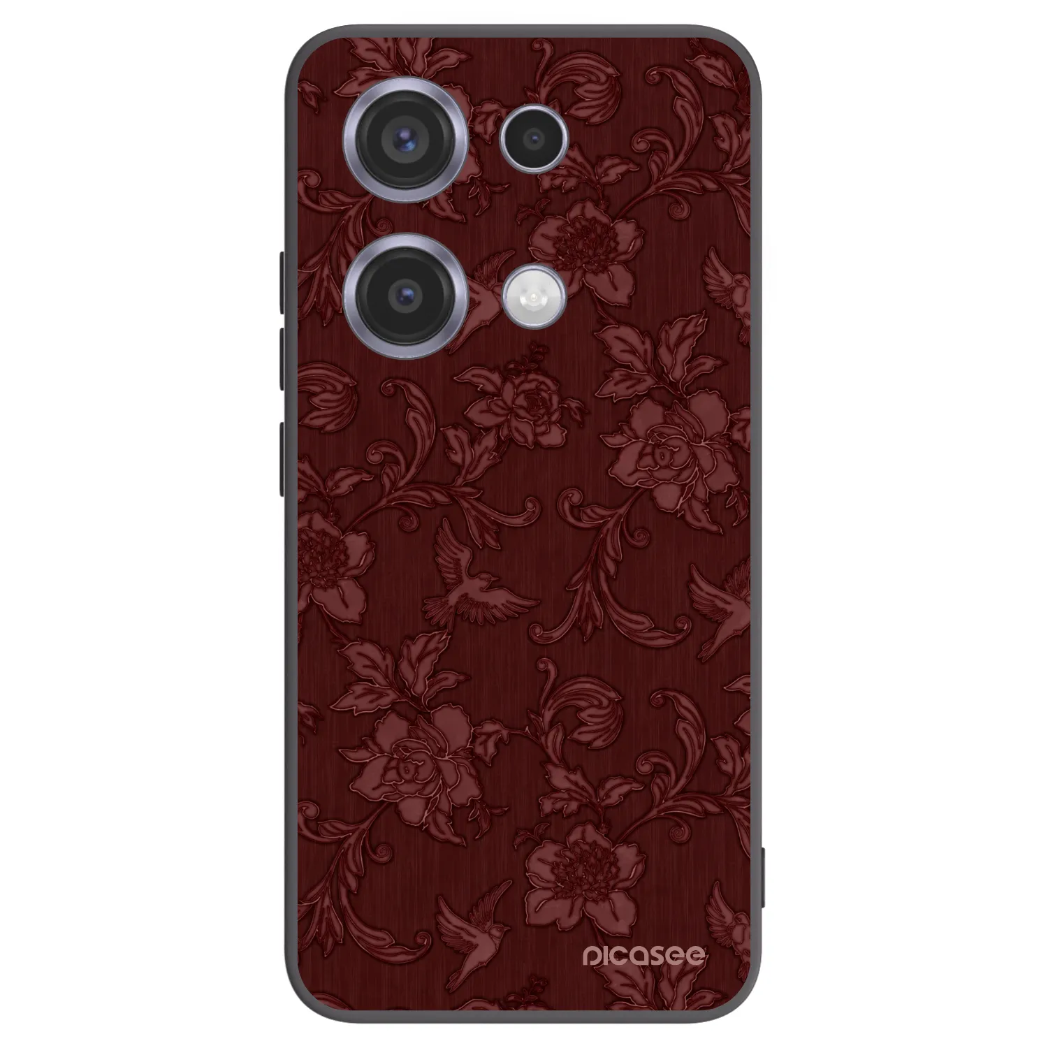 Picasee silikonový černý obal pro Xiaomi Redmi Note 14S - Red Elegance
