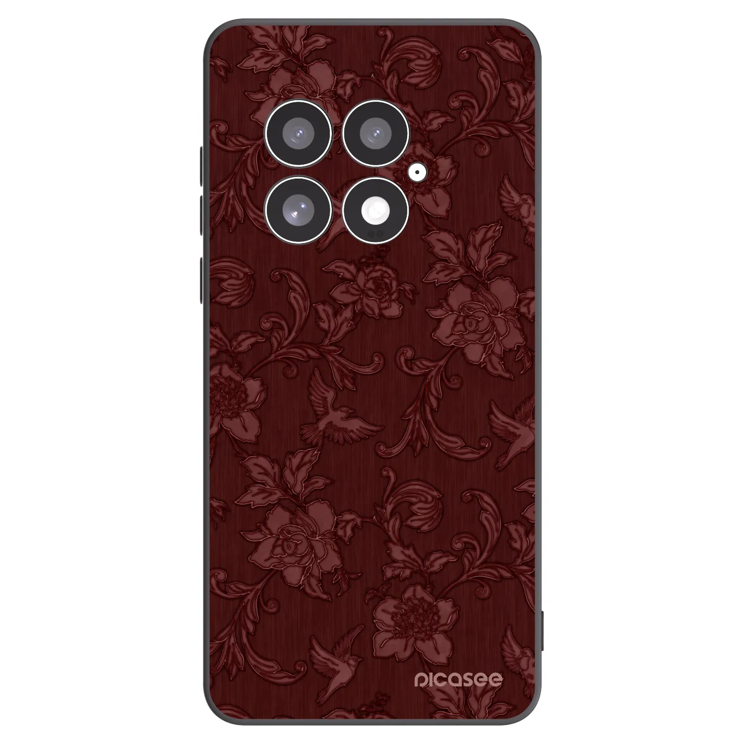 Picasee silikonový černý obal pro OnePlus 13 5G - Red Elegance