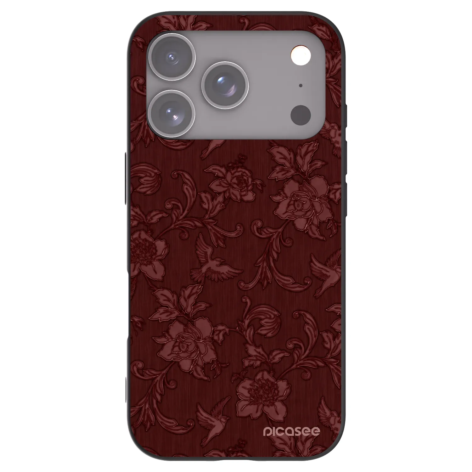Picasee silikonový černý obal pro Apple iPhone 17 Pro - Red Elegance